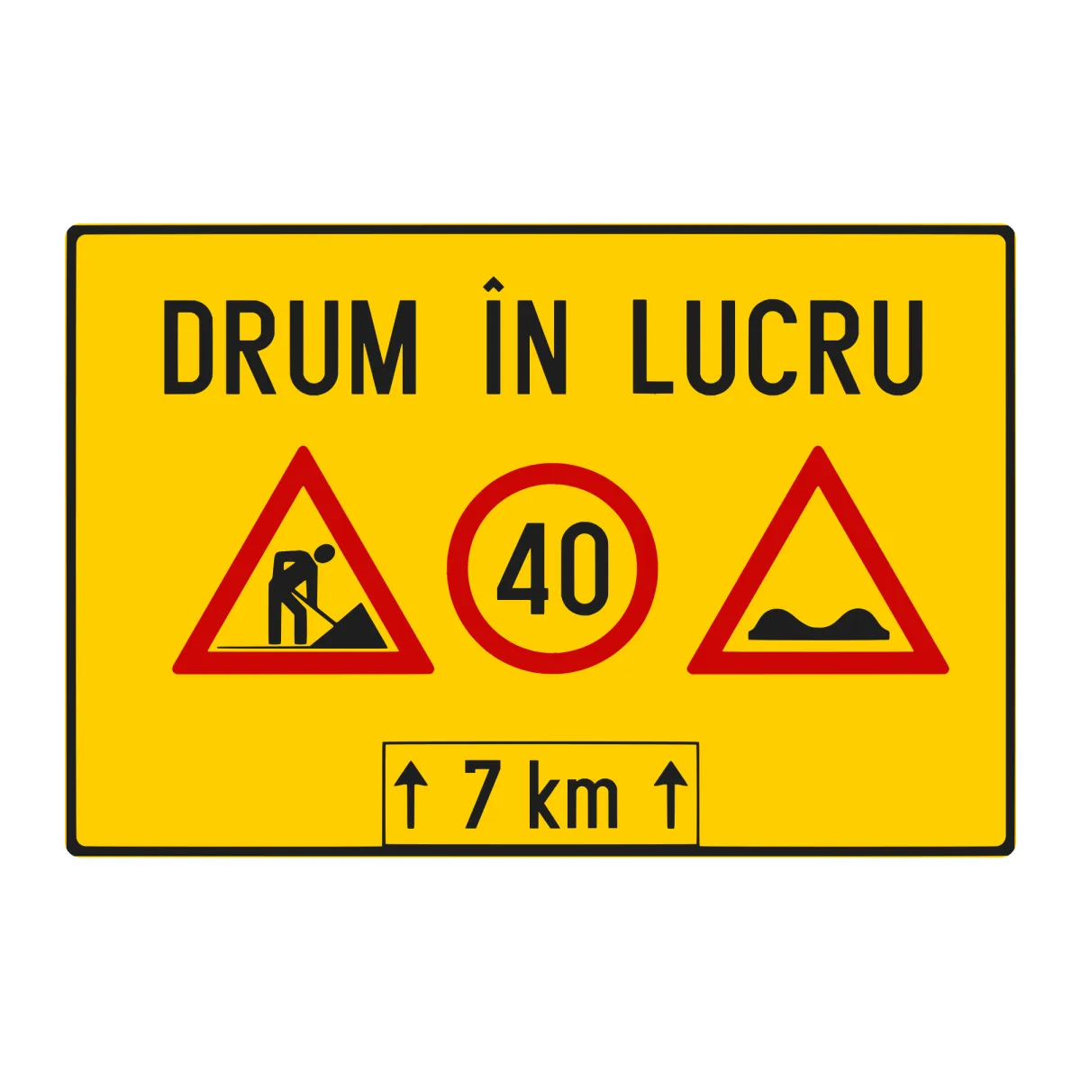 U32 Temporary Sign – Series of Work Sites, 180x120 cm, Class II