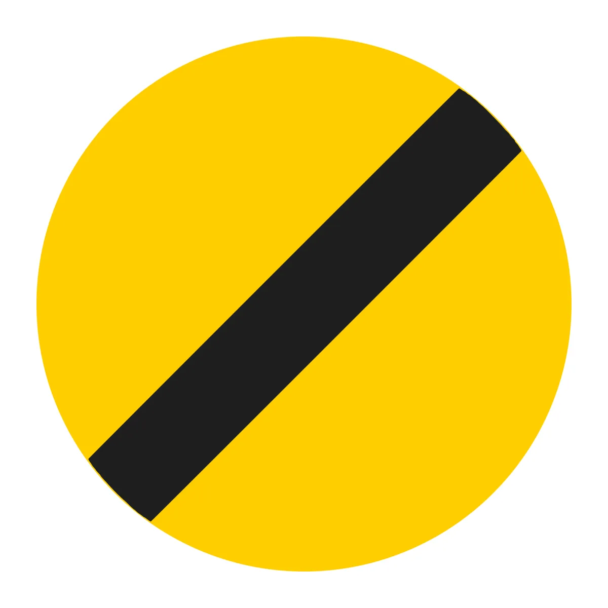 U14 Temporary Sign – End of All Restrictions, Ø80 cm, Class II