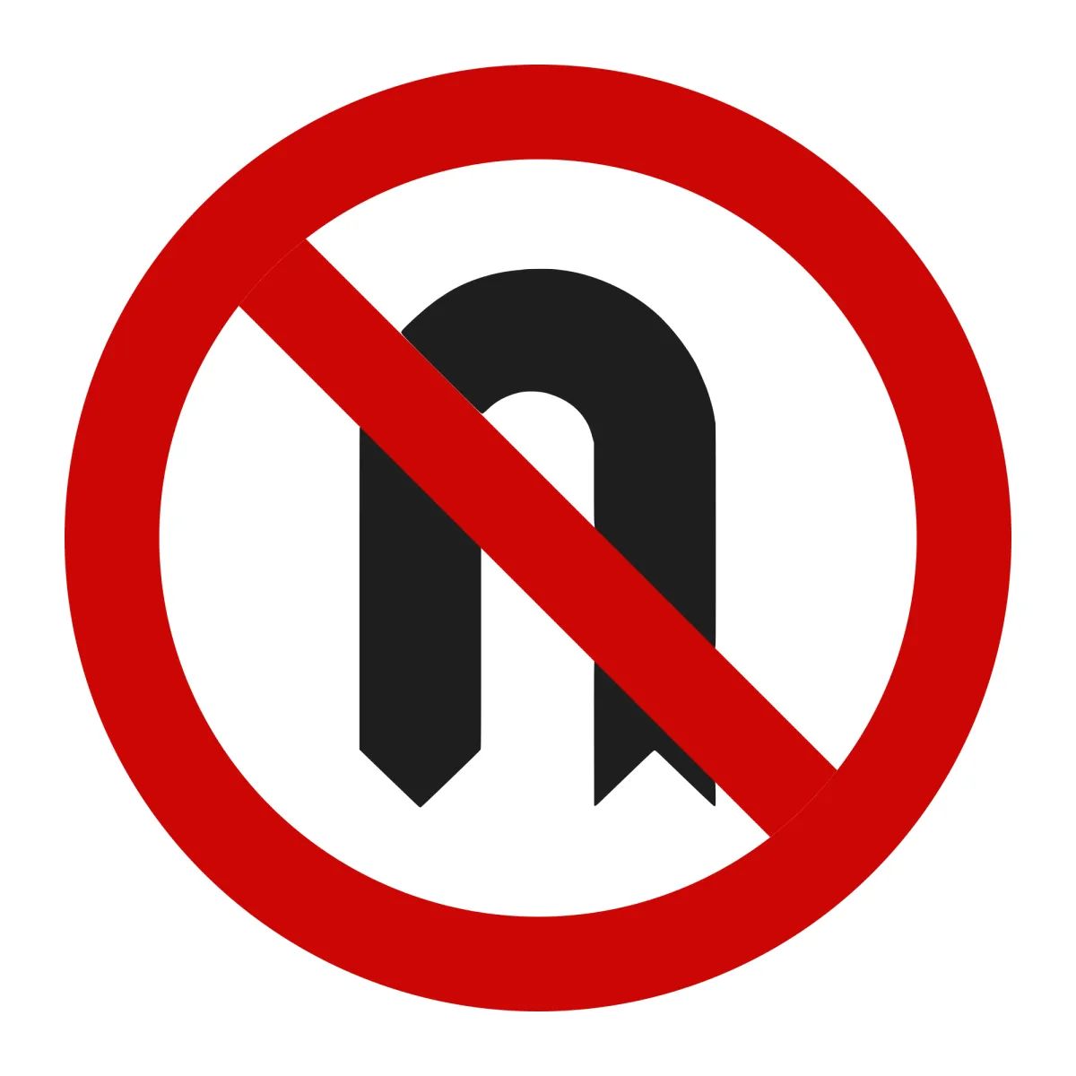 Indicator C24 – Întoarcerea interzisă, Ø60 cm, Clasa I