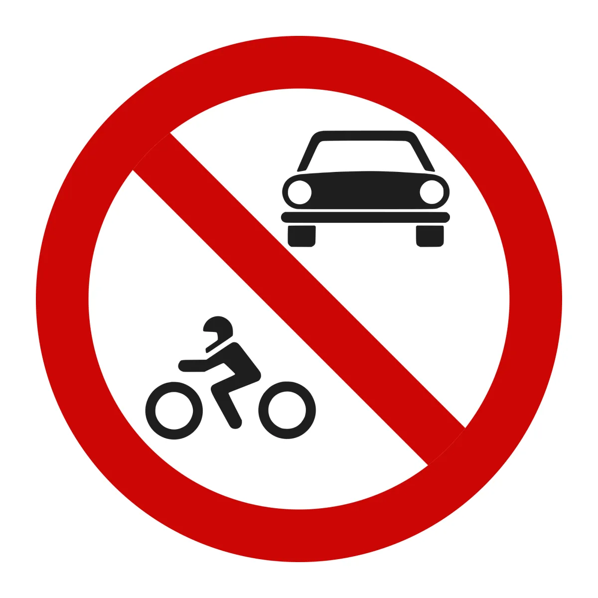 Indicator C14 – Accesul interzis autovehiculelor, Ø60 cm, Clasa I
