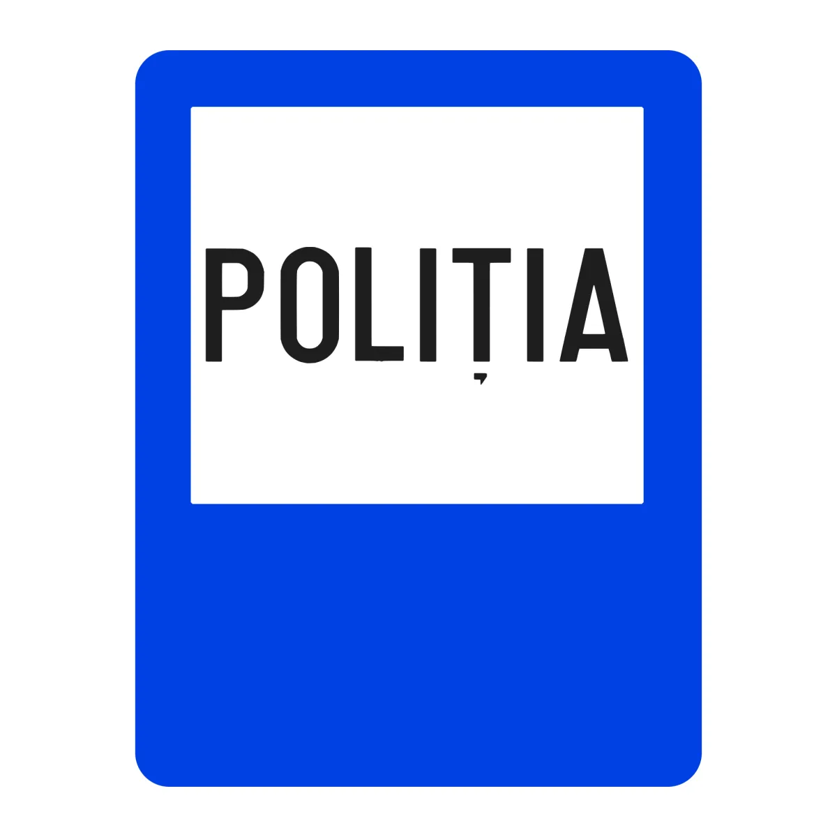 Indicator G11 – Poliția, 50x65 cm, Clasa I