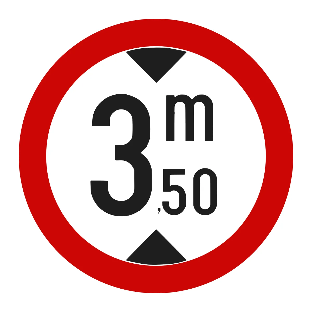 Indicator C17 – Accesul interzis vehiculelor mai înalte de 3,5 m, Ø60 cm, Clasa I