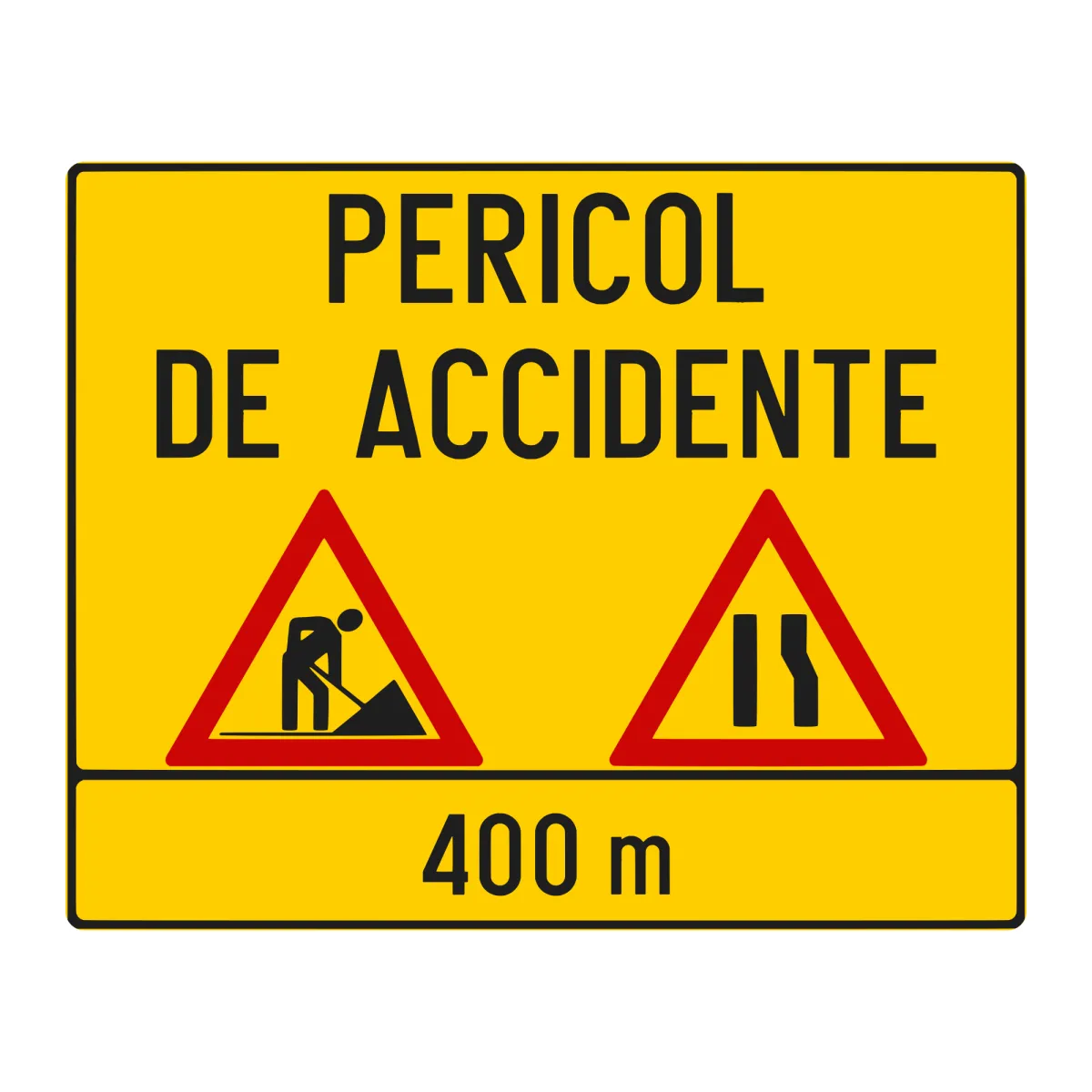 U33 Temporary Sign – Alternating Traffic Section Ahead (Right), 150x120 cm, Class II
