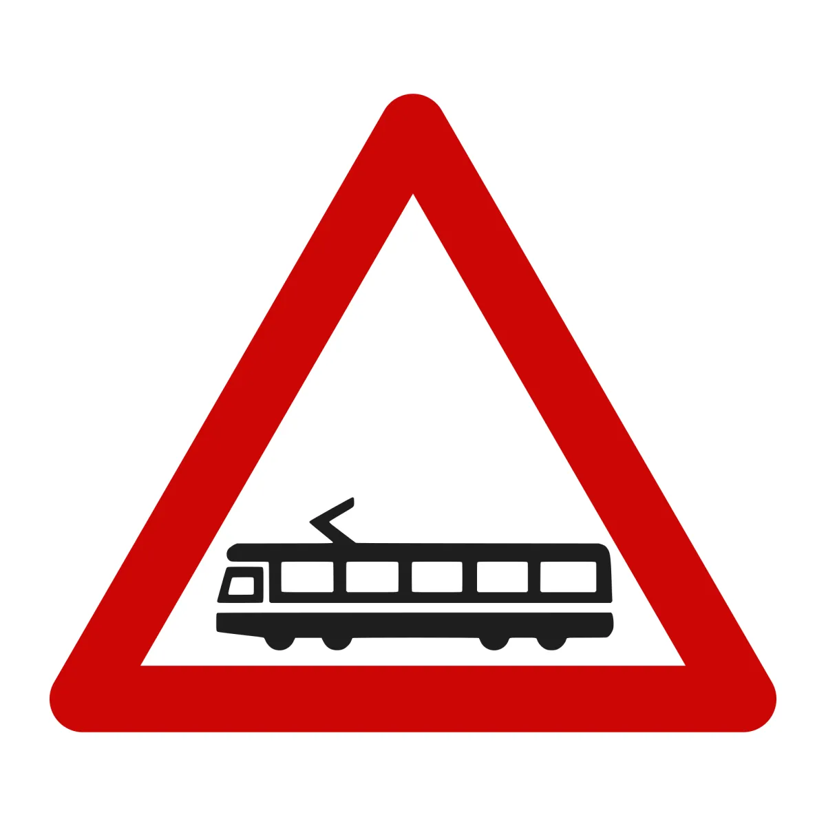 A41 Warning Sign – Tram Crossing, 70 cm, Class I