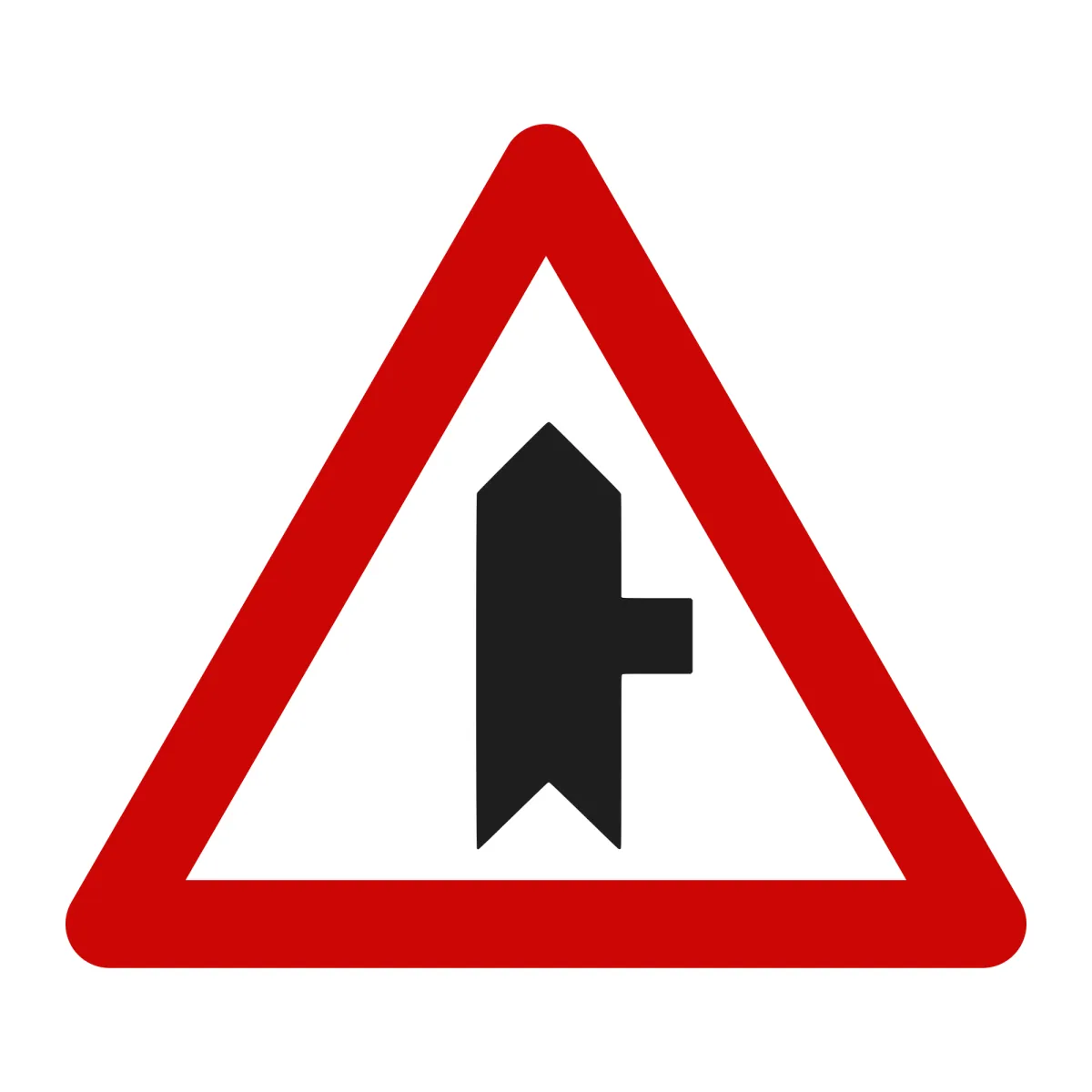 Indicator A34 – Intersecție cu un drum fără prioritate (din dreapta), 70 cm, Clasa I