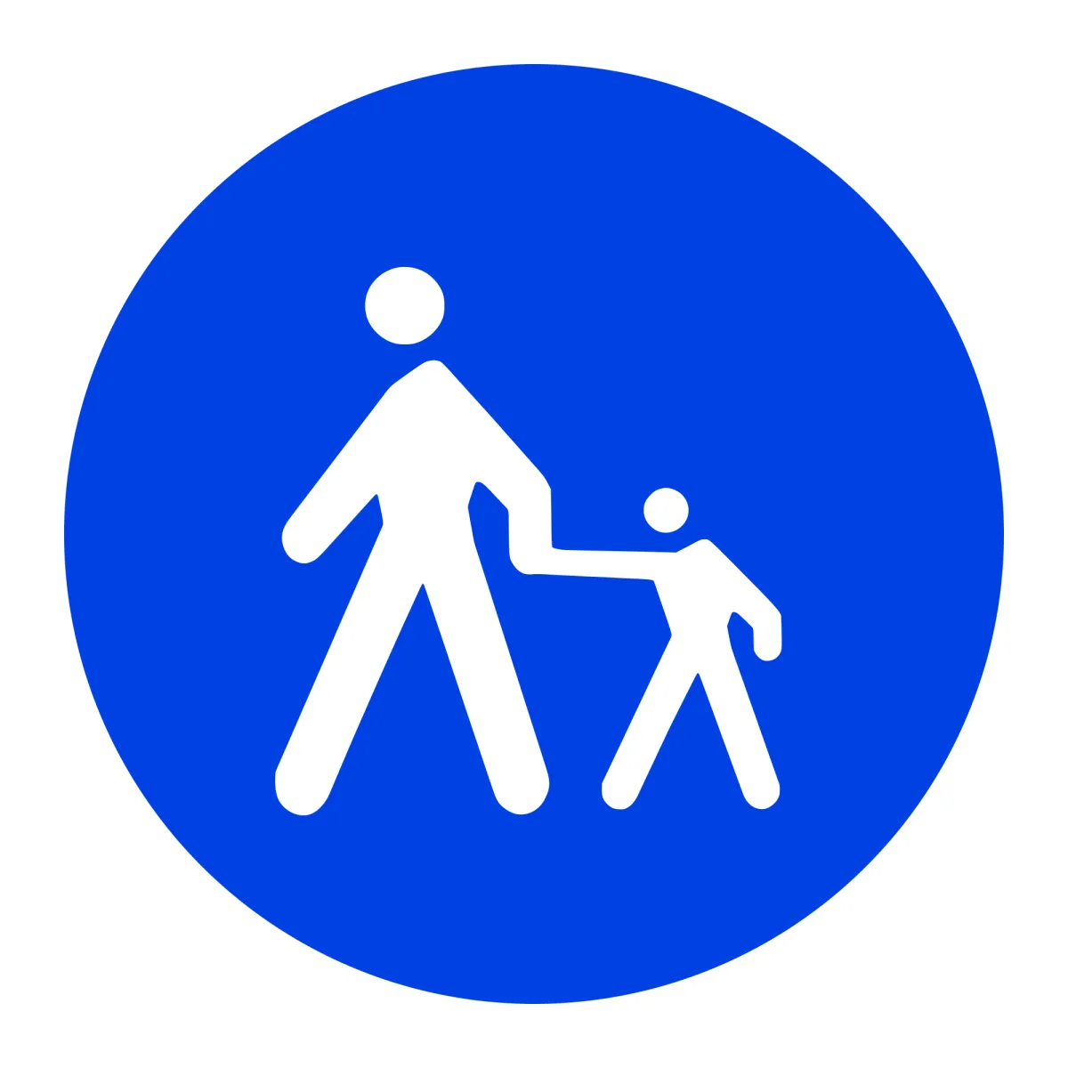 D11 Mandatory Sign – Pedestrian Path, Ø60 cm, Class I