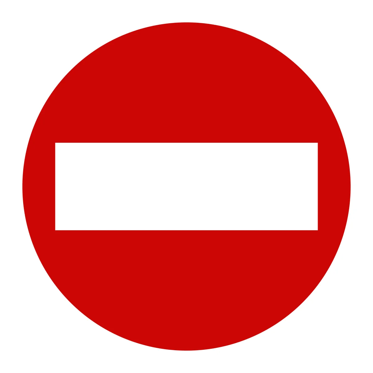 C1 Prohibition Sign – No Entry, Ø80 cm, Class II