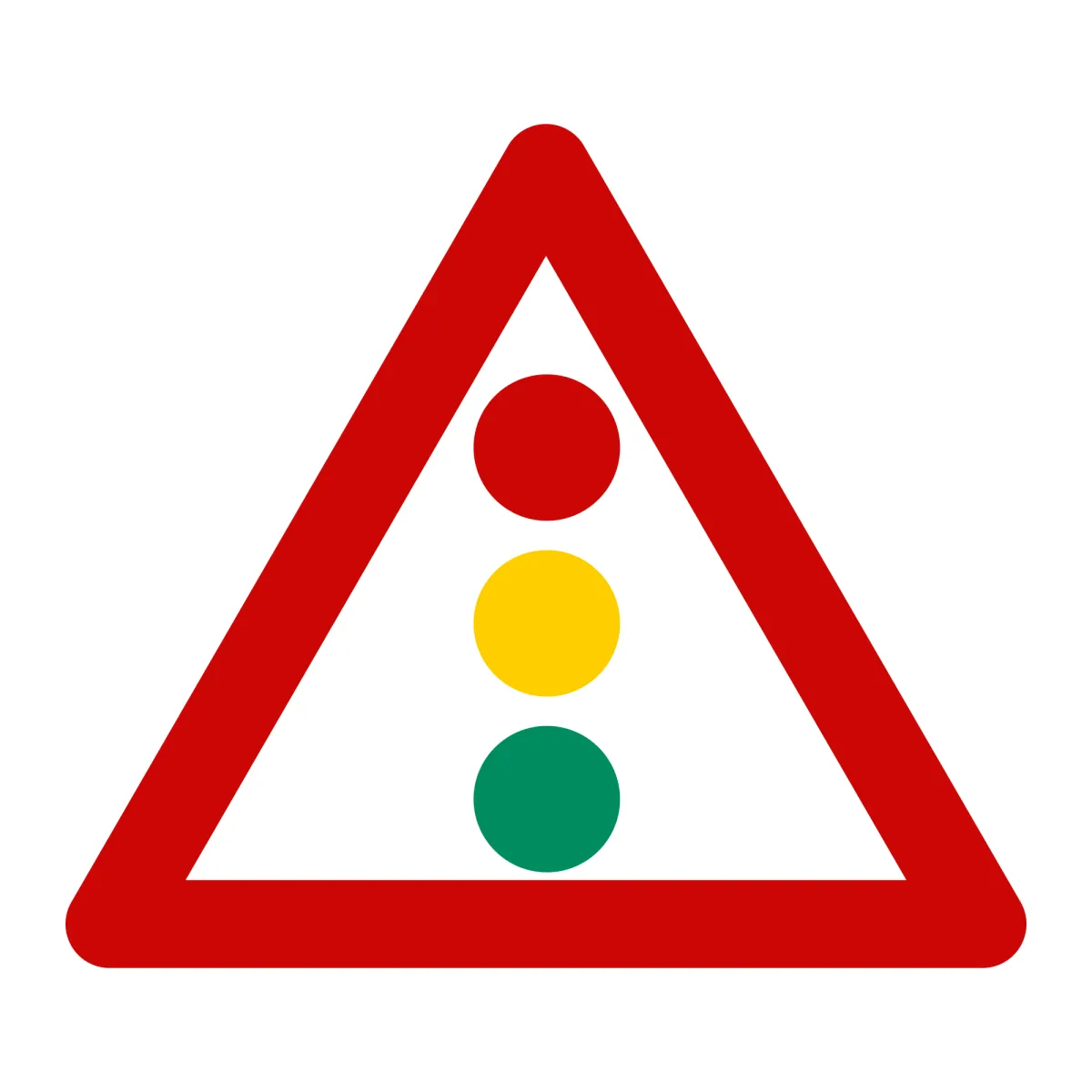 Indicator A27 – Semafoare, 90 cm, Clasa II