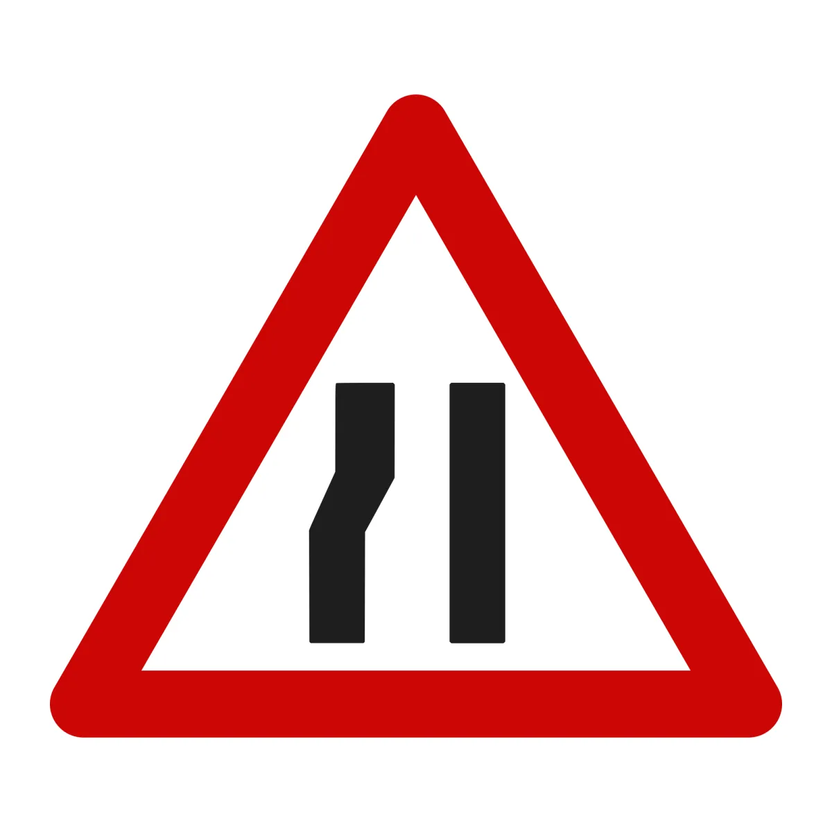 Indicator A11 – Drum îngustat pe partea stângă, 70 cm, Clasa I