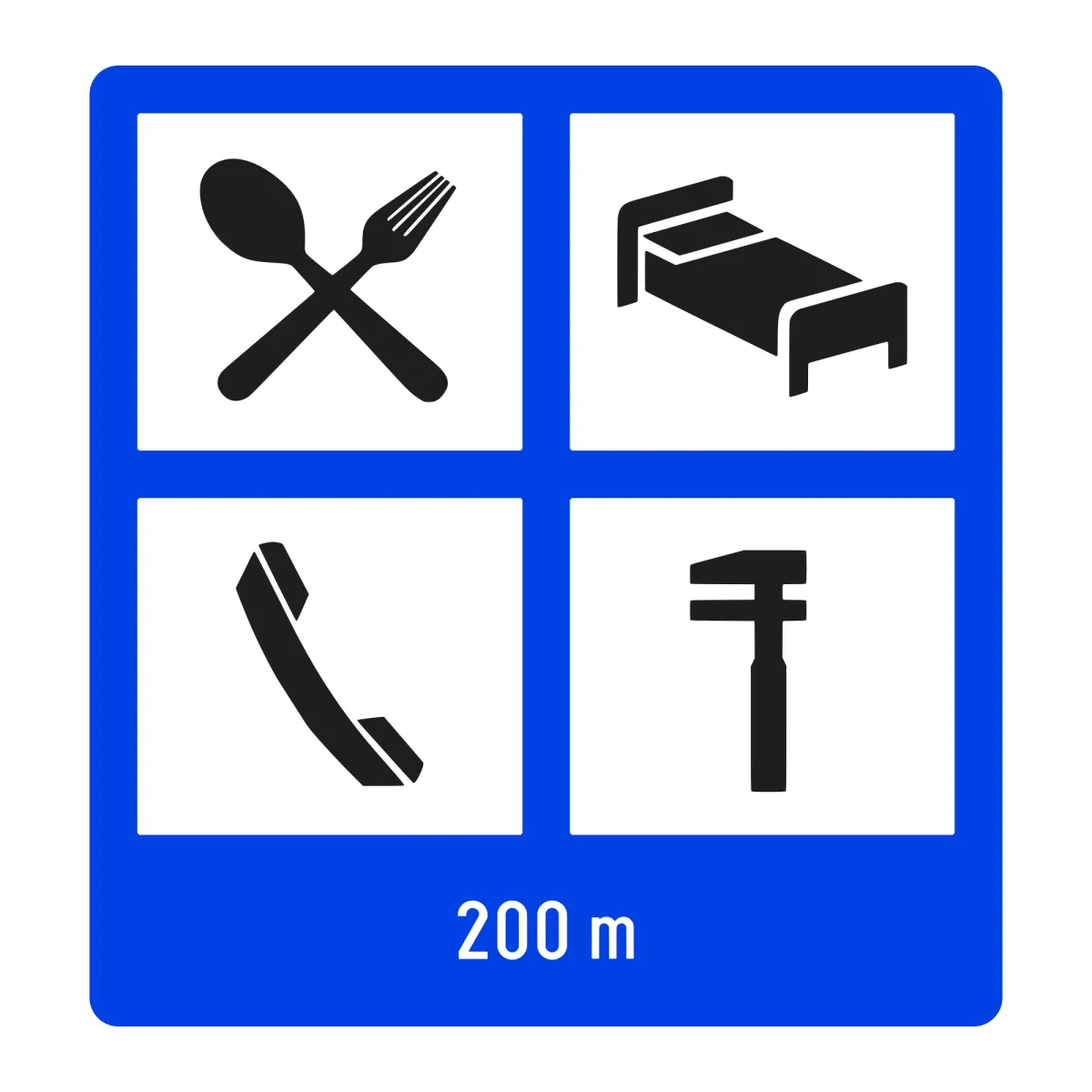 Indicator G33 – Complex de servicii, 95x100 cm, Clasa I