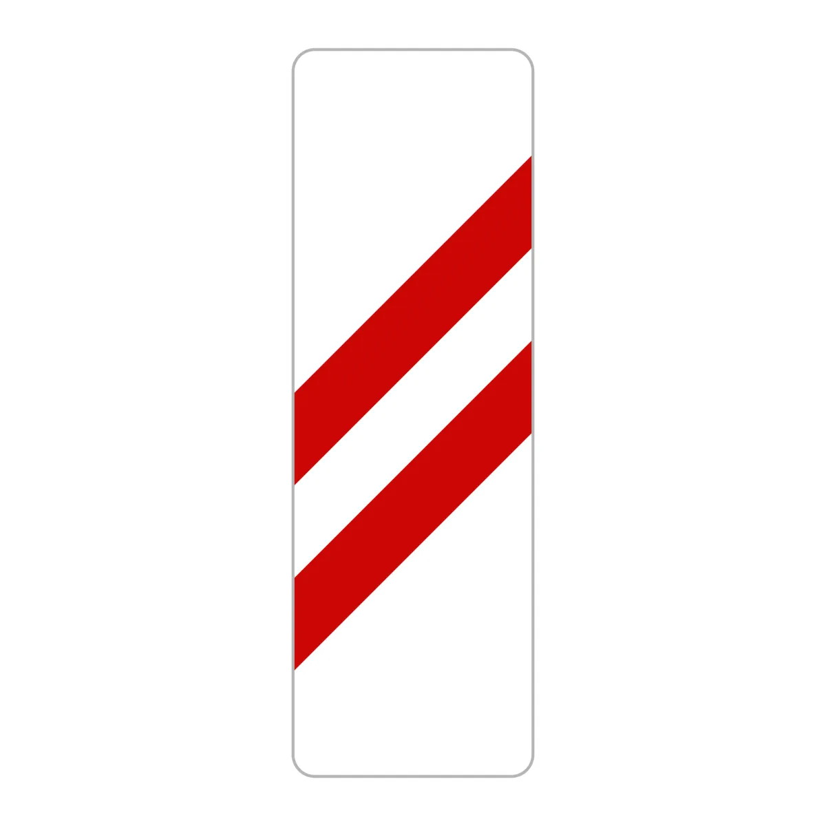 Panou A42 – Trecere la nivel cu calea ferată, 2 benzi, 33x100 cm, Clasa I