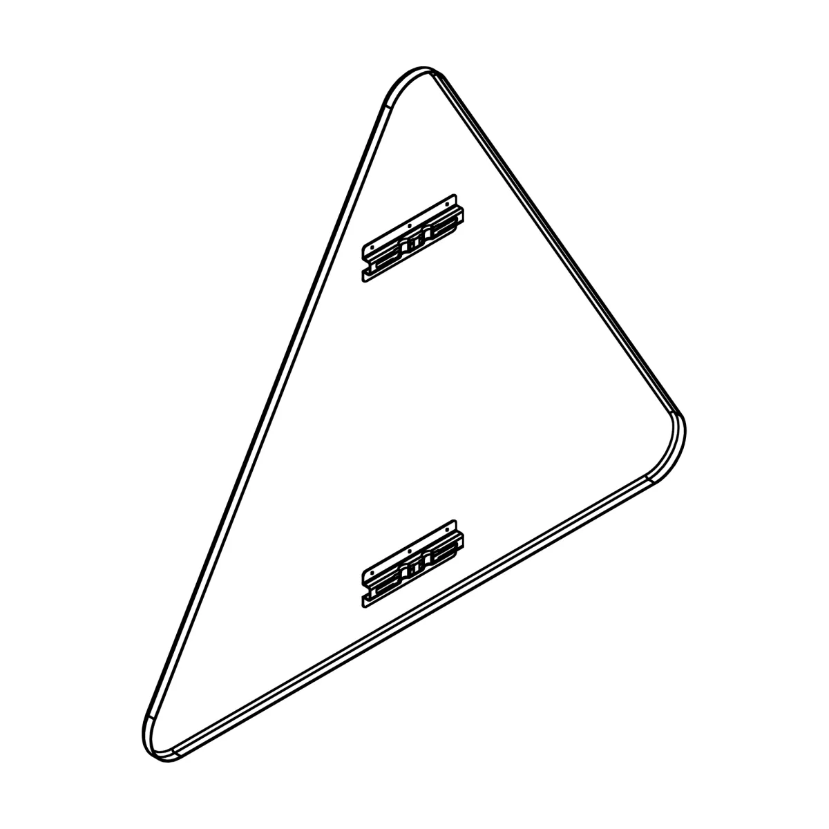 U2 Temporary Sign – Road Narrows on the Right, 90 cm, Class II - imaginea 3