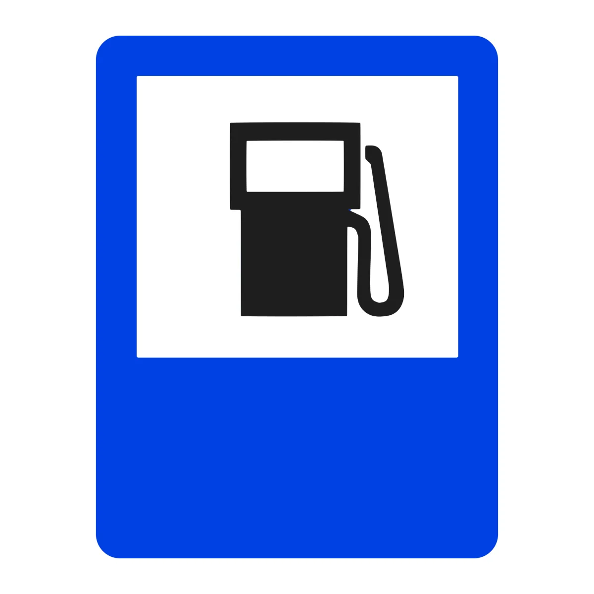 Indicator G18 – Stație de alimentare cu carburanți, 50x65 cm, Clasa I