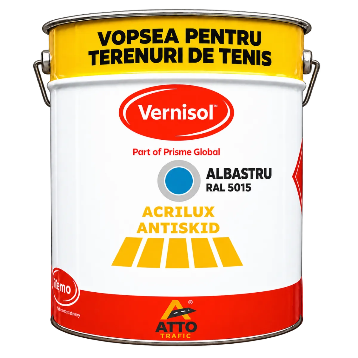 Vopsea Acrilică Antiderapantă pentru Terenuri de Sport, Albastru (RAL 5015), 25 kg