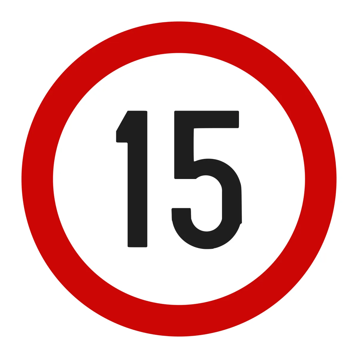 Indicator C27 – Limitare de viteză 15 km/h, Ø60 cm, Clasa I