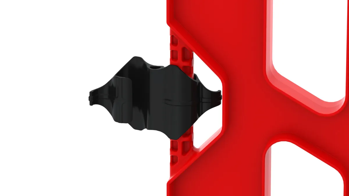 Gard cu Panou Semnalizare, Roșu - Lucrări și Ocolire Dreapta 100x50 cm - imaginea 4