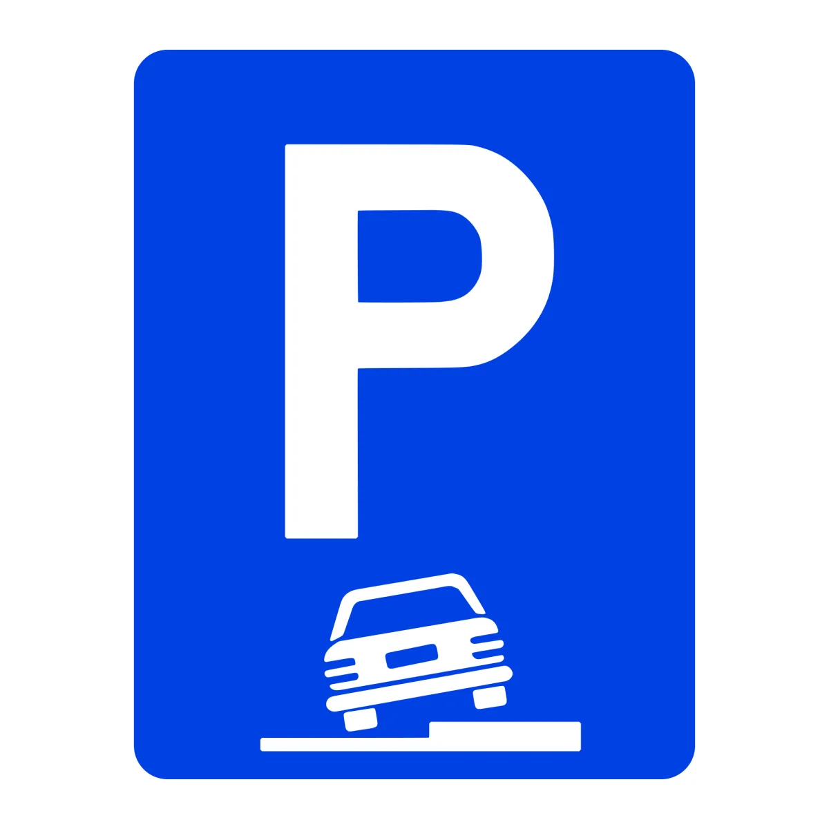Indicator G31 – Parcare parțial pe trotuar, 50x65 cm, Clasa I