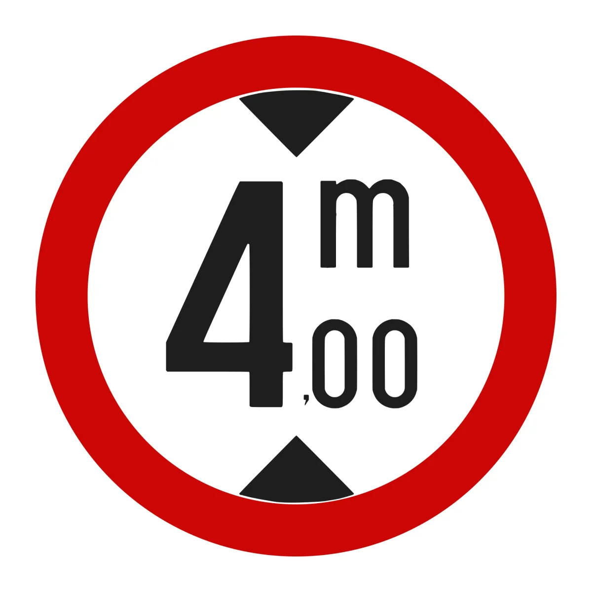 Indicator C17 – Accesul interzis vehiculelor mai înalte de 4 m, Ø60 cm, Clasa I