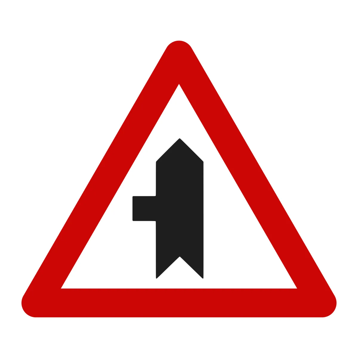 Indicator A35 – Intersecție cu un drum fără prioritate (din stânga), 70 cm, Clasa I