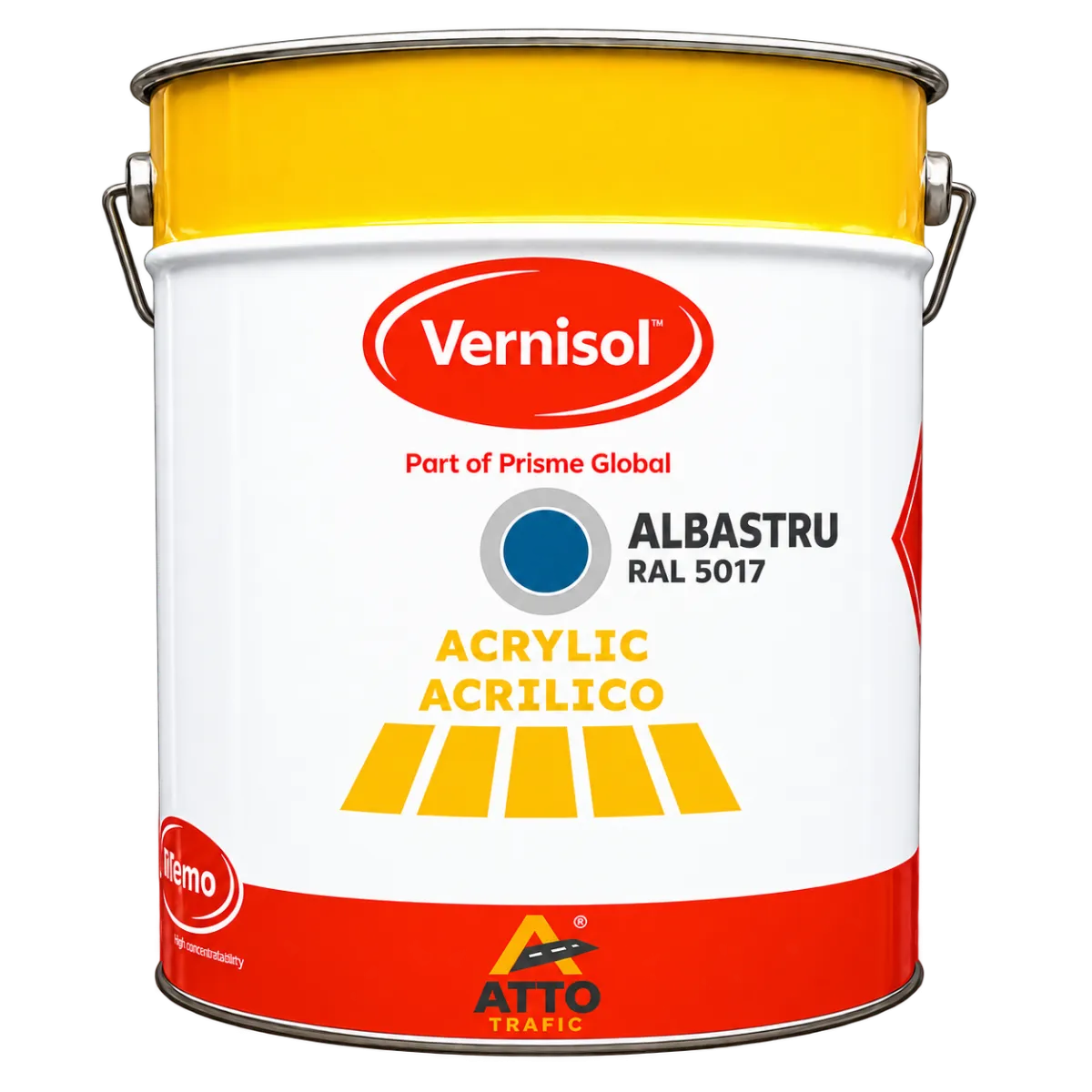 One-Component Acrylic Road Marking Paint, Blue (RAL 5017), 25 kg
