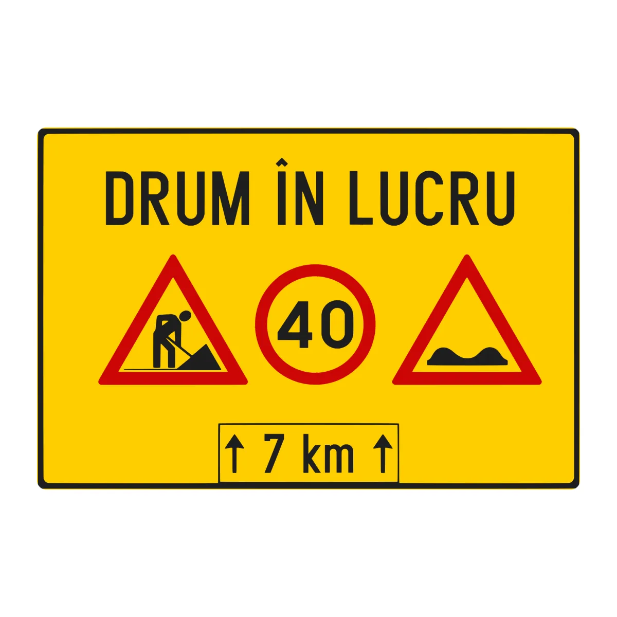U32 Temporary Sign – Series of Work Sites, 180x120 cm, Class I