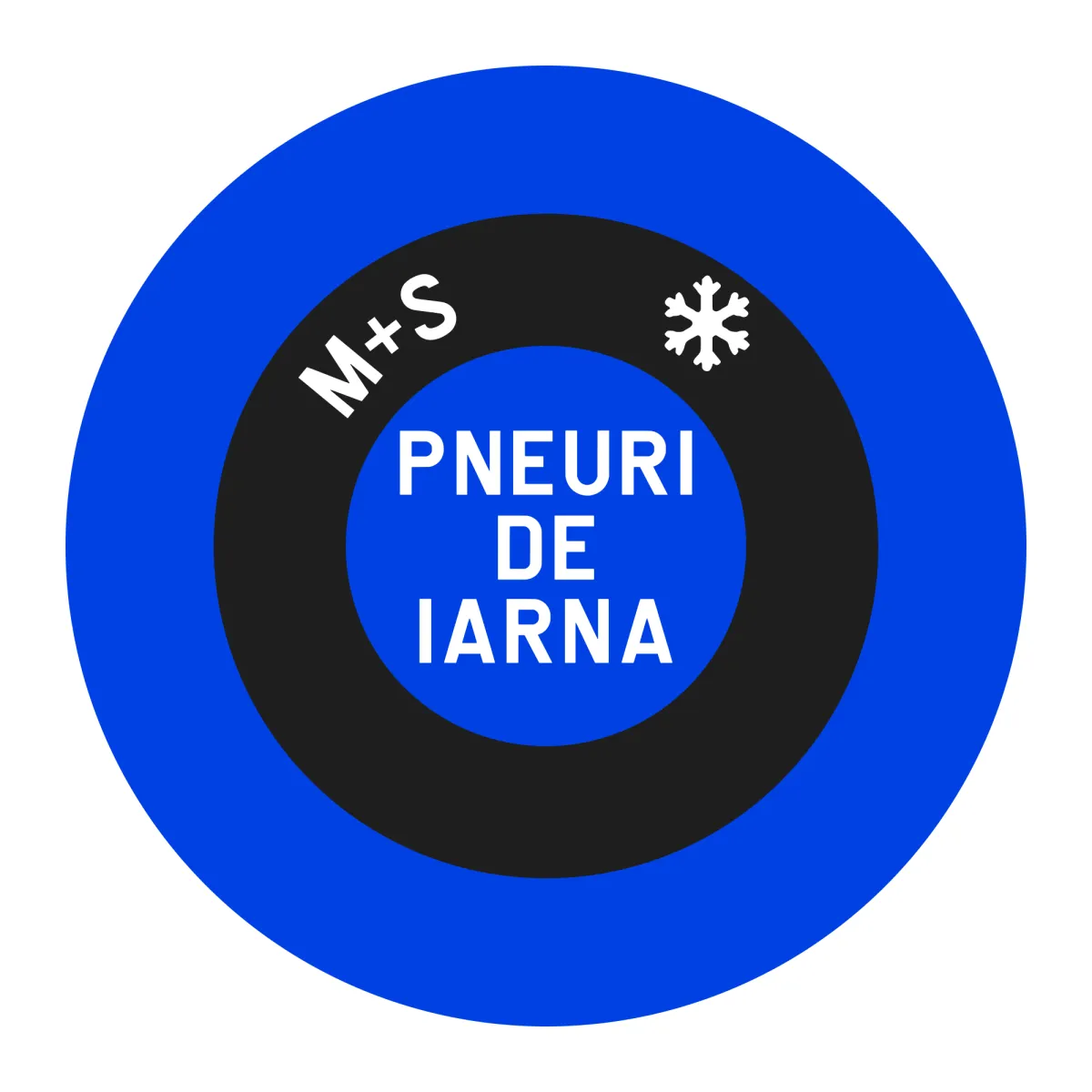 D16a Mandatory Sign – Winter Tyres Required, Ø60 cm, Class I
