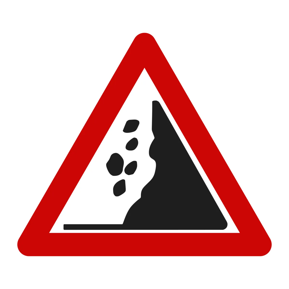 A21 Warning Sign – Falling Rocks, 70 cm, Class I
