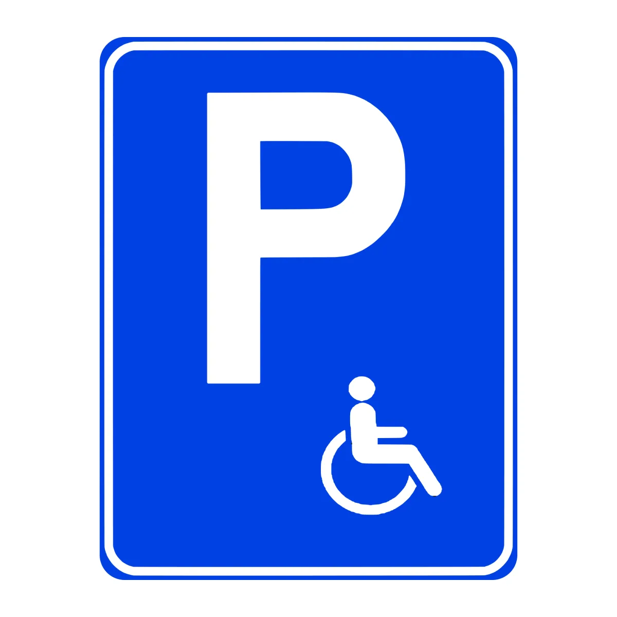 Indicator G31 – Parcare pentru persoane cu dizabilități, 50x65 cm, Clasa I