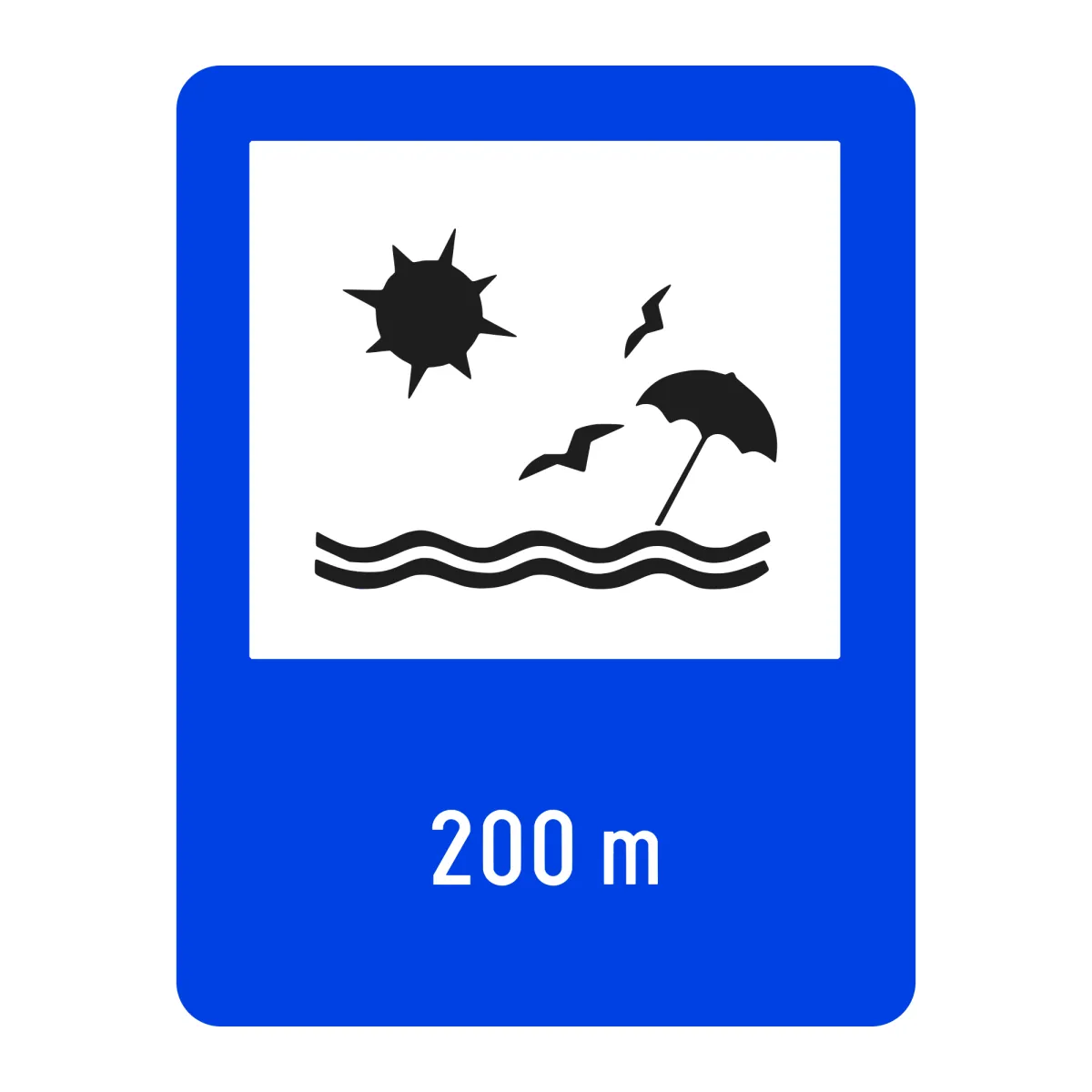 Indicator G46 – Plajă, 50x65 cm, Clasa I