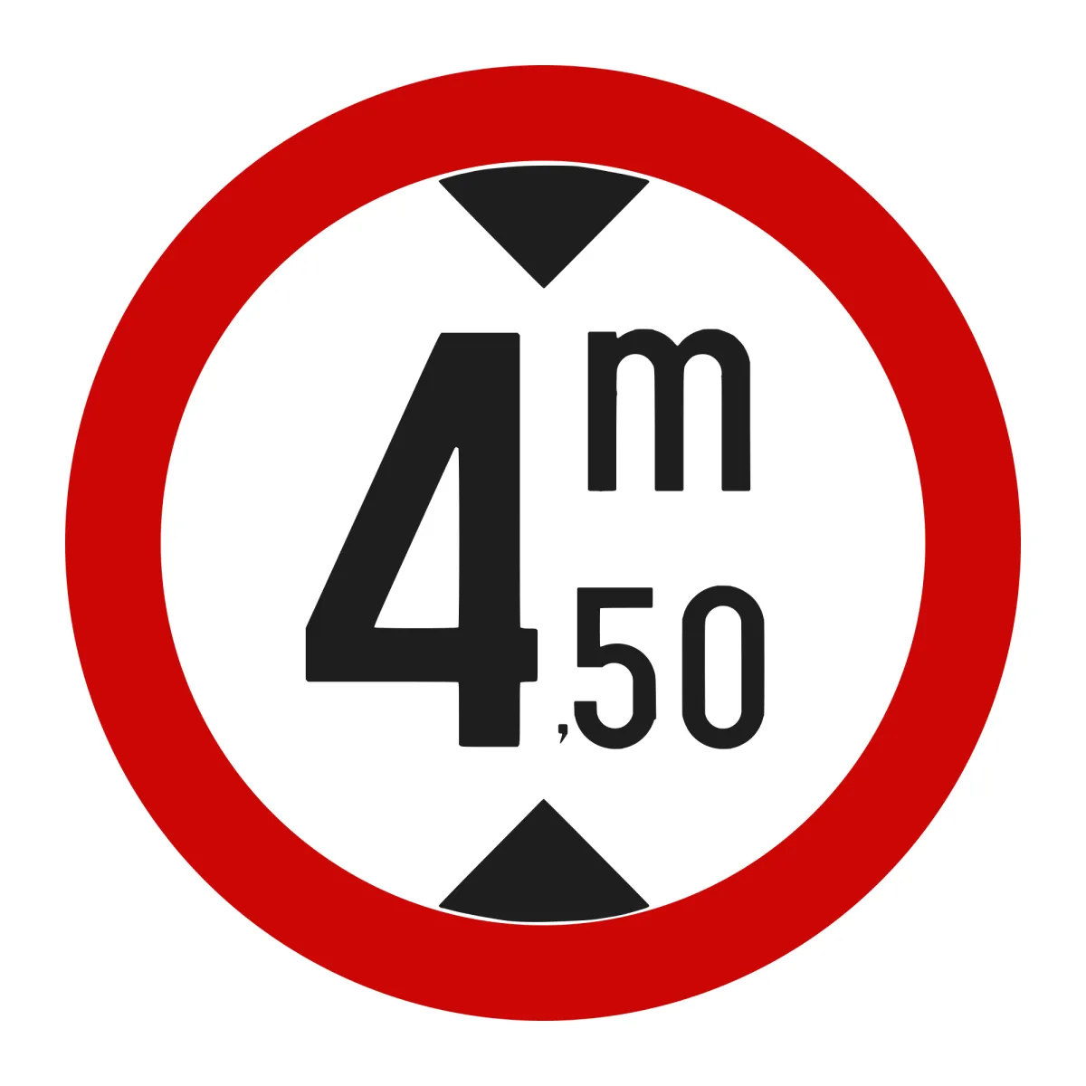 Indicator C17 – Accesul interzis vehiculelor mai înalte de 4,5 m, Ø60 cm, Clasa I