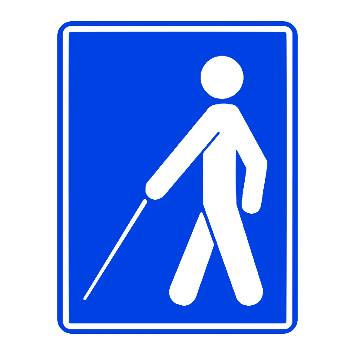 Indicator G2 – Persoane cu handicap de vedere, 50x65 cm, Clasa I