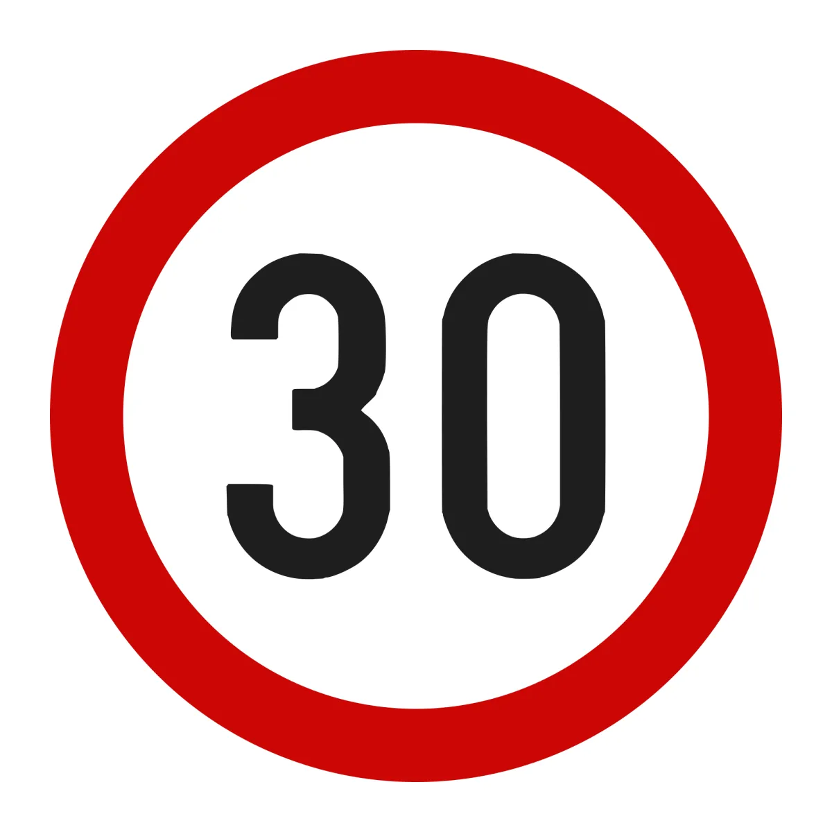 Indicator C27 – Limitare de viteză 30 km/h, Ø60 cm, Clasa I