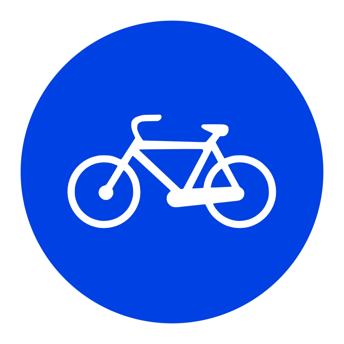 D8 Mandatory Sign – Cycle and E-Scooter Path, Ø60 cm, Class I