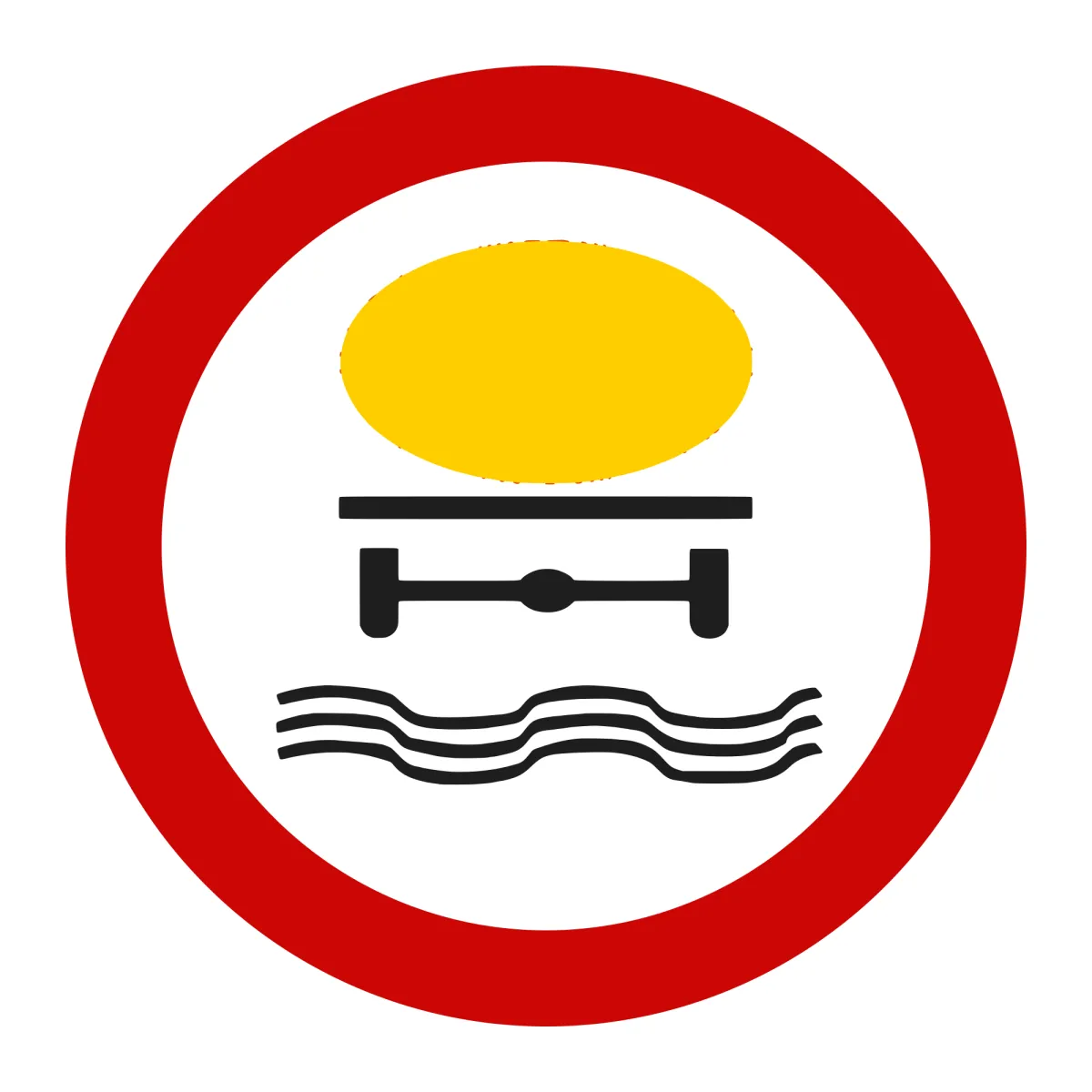 Indicator C44 – Accesul interzis vehiculelor care transportă substanțe care pot polua apele, Ø60 cm, Clasa I