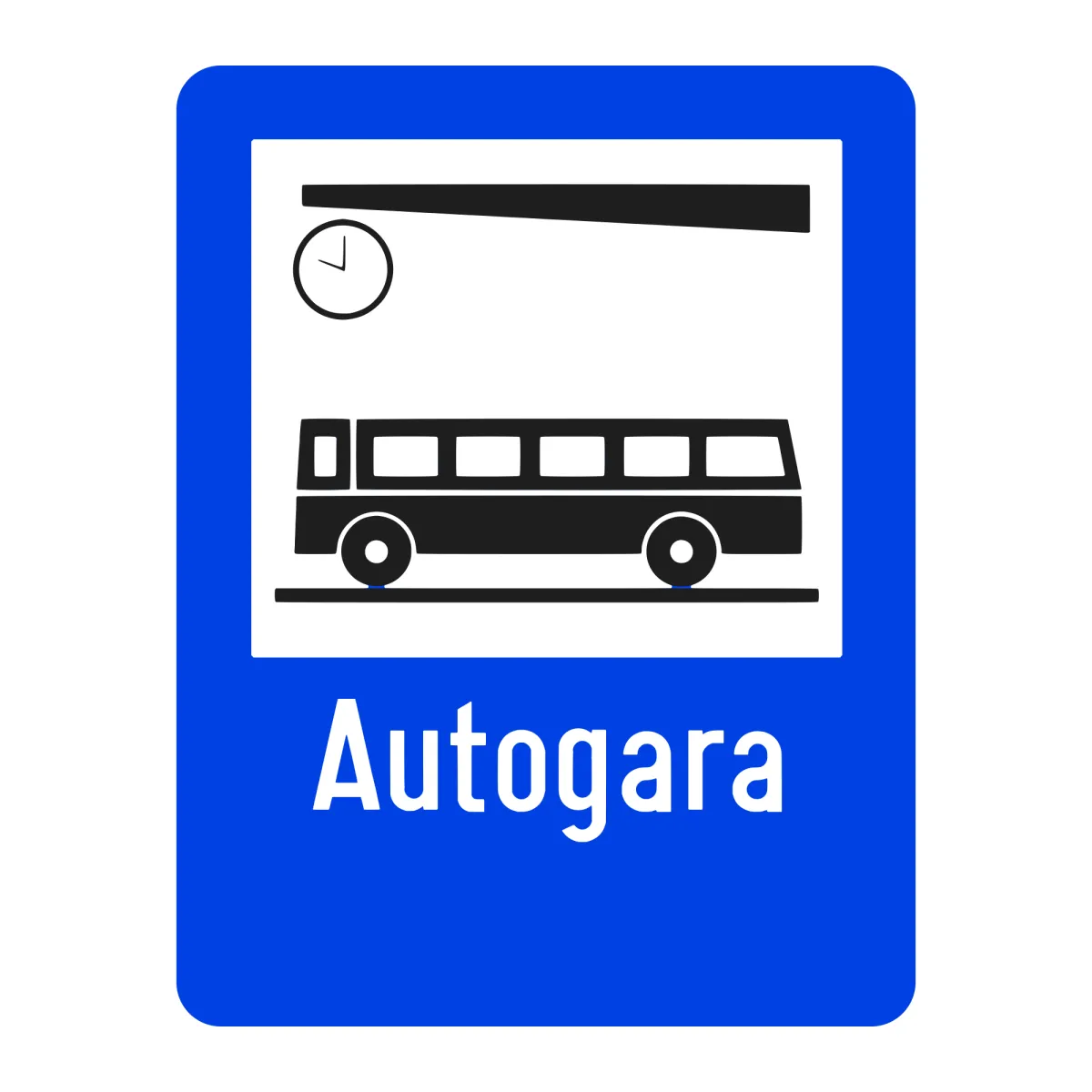 Indicator G44 – Autogară, 50x65 cm, Clasa I