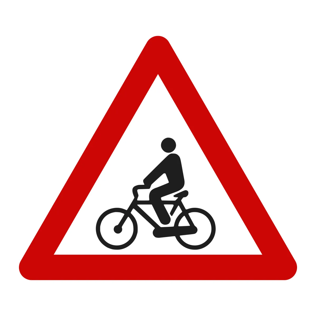 Indicator A24 – Bicicliști, 70 cm, Clasa I