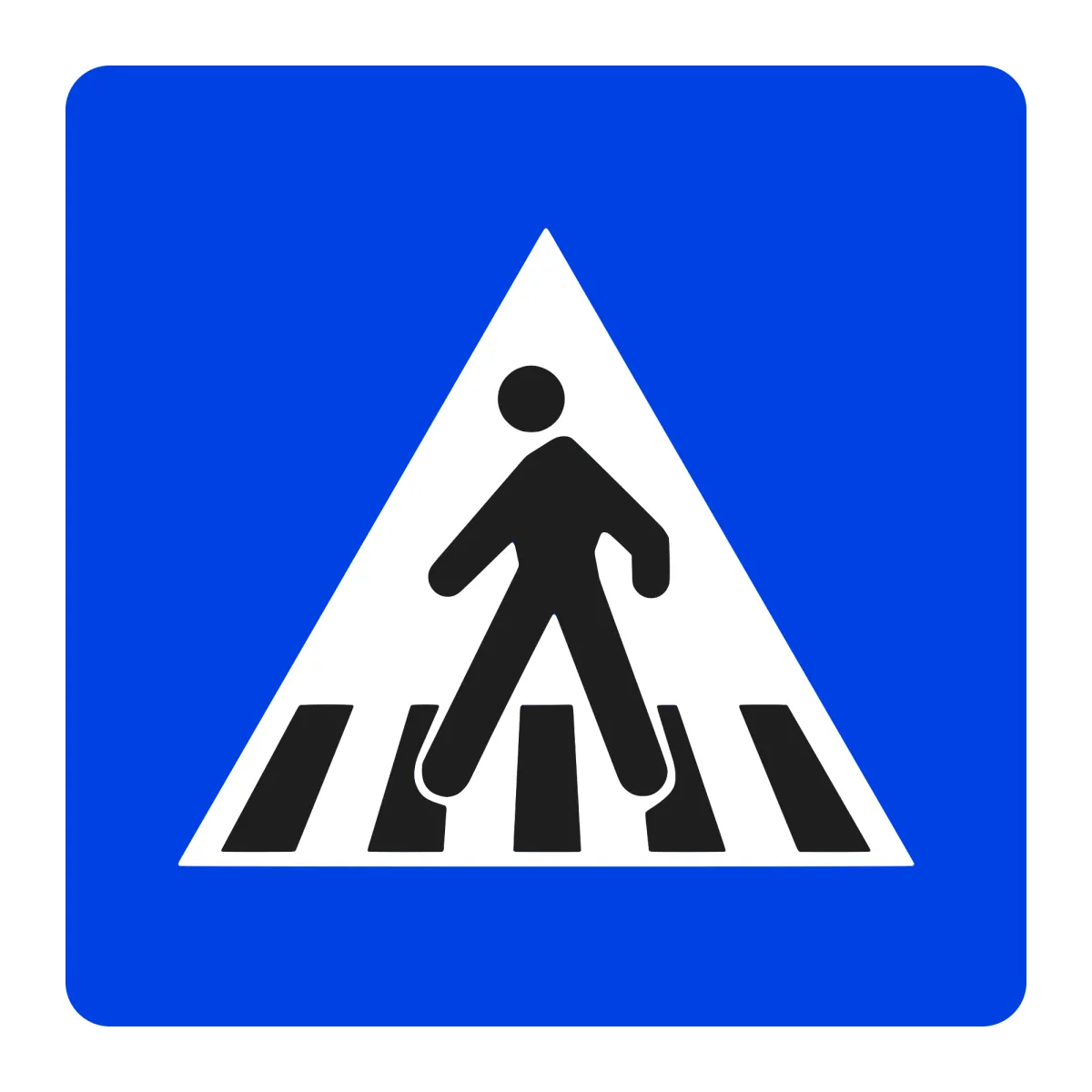 Indicator G1 – Trecere pentru pietoni, 65x65 cm, Clasa I