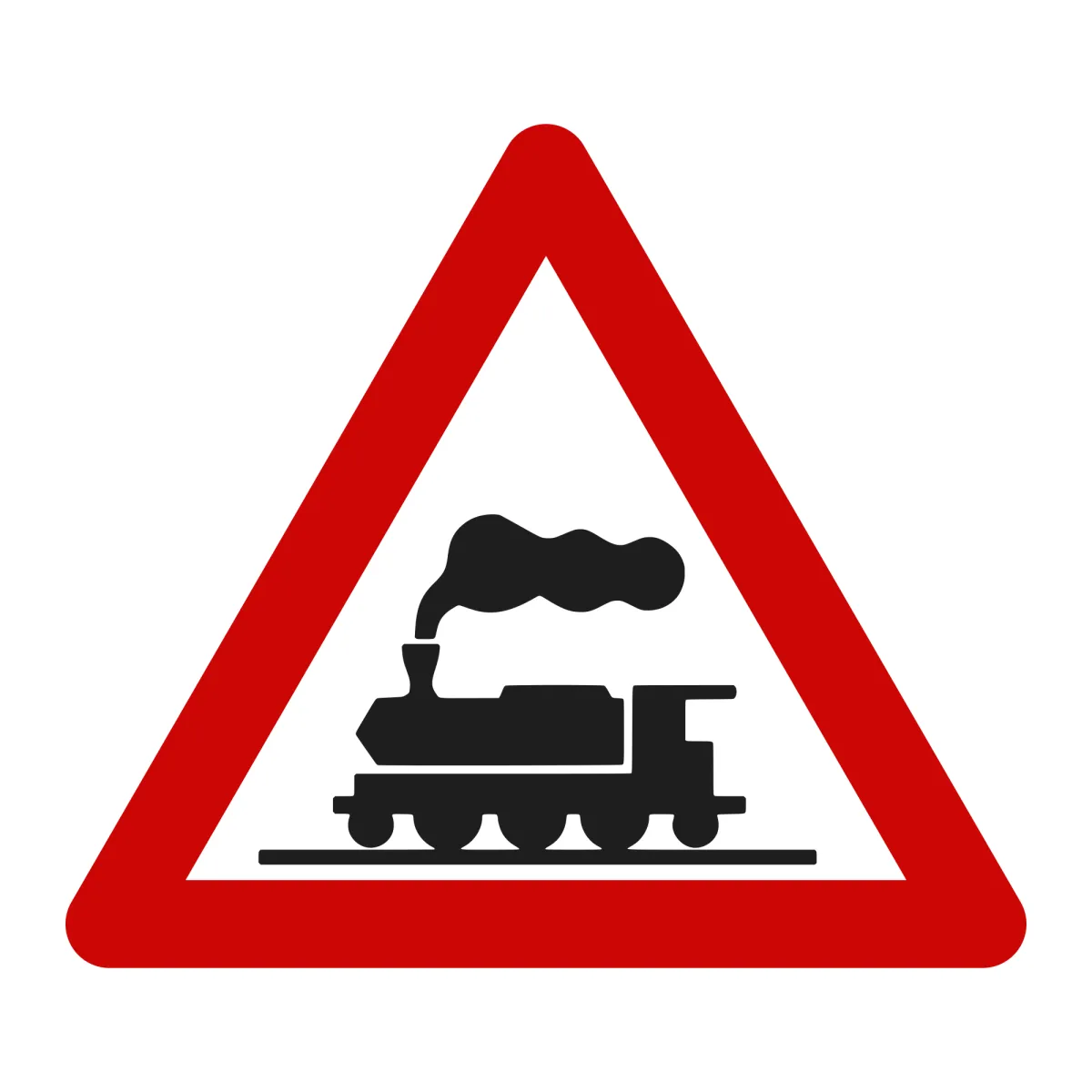Indicator A40 – Trecere la nivel cu calea ferată, fără bariere, 70 cm, Clasa I
