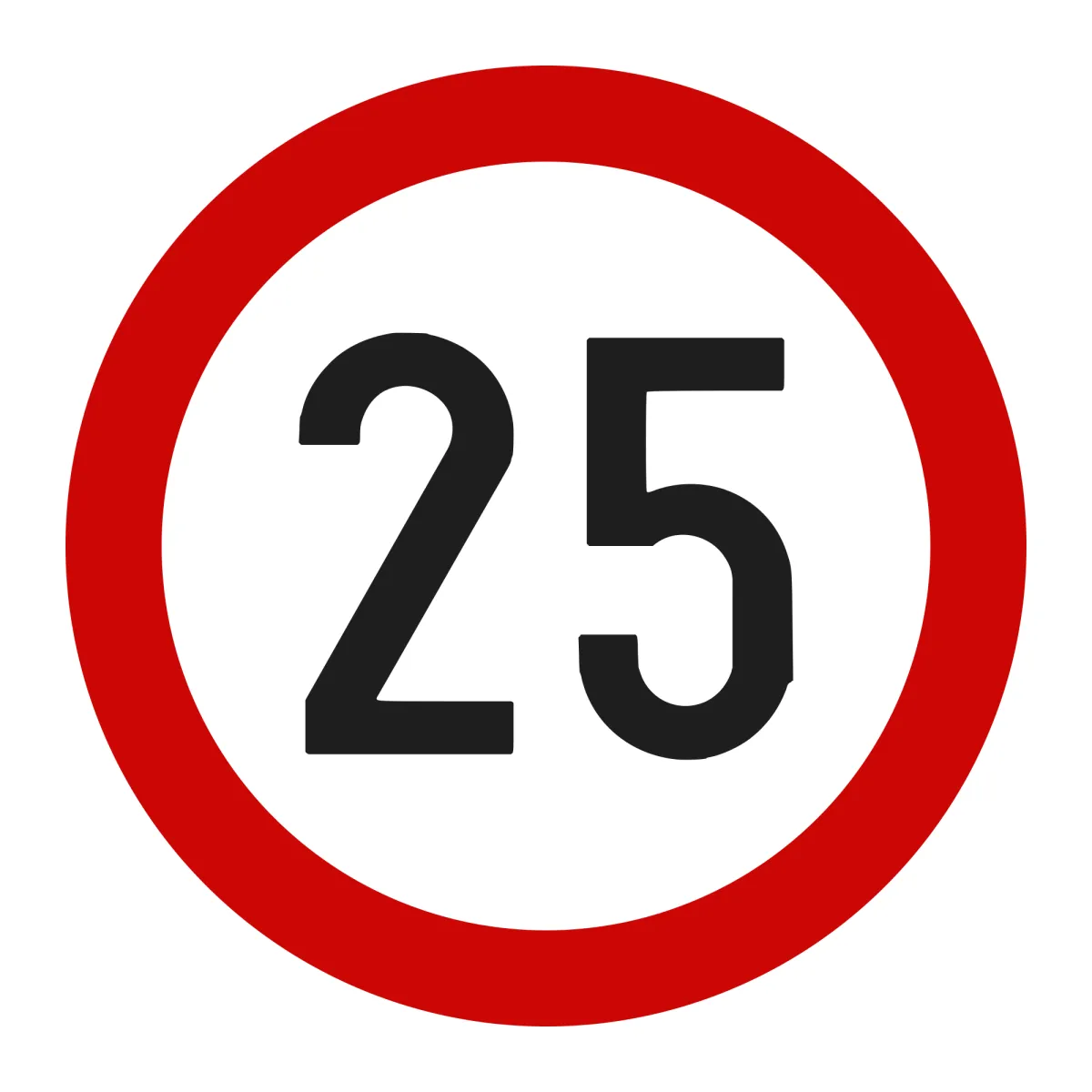 Indicator C27 – Limitare de viteză 25 km/h, Ø60 cm, Clasa I
