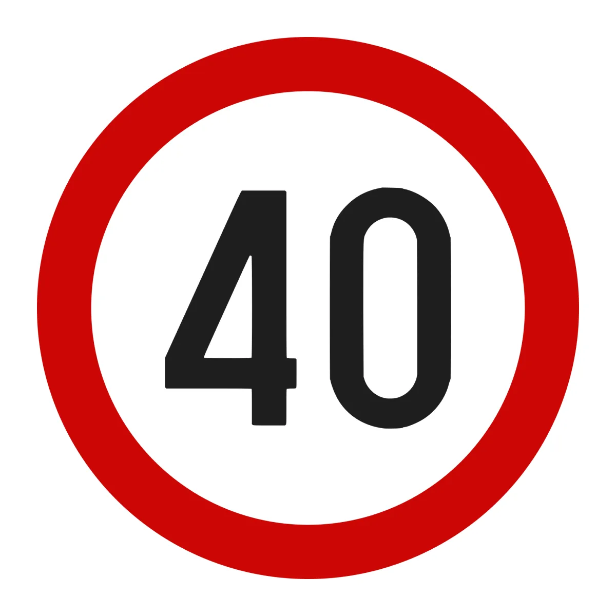 Indicator C27 – Limitare de viteză 40 km/h, Ø60 cm, Clasa I