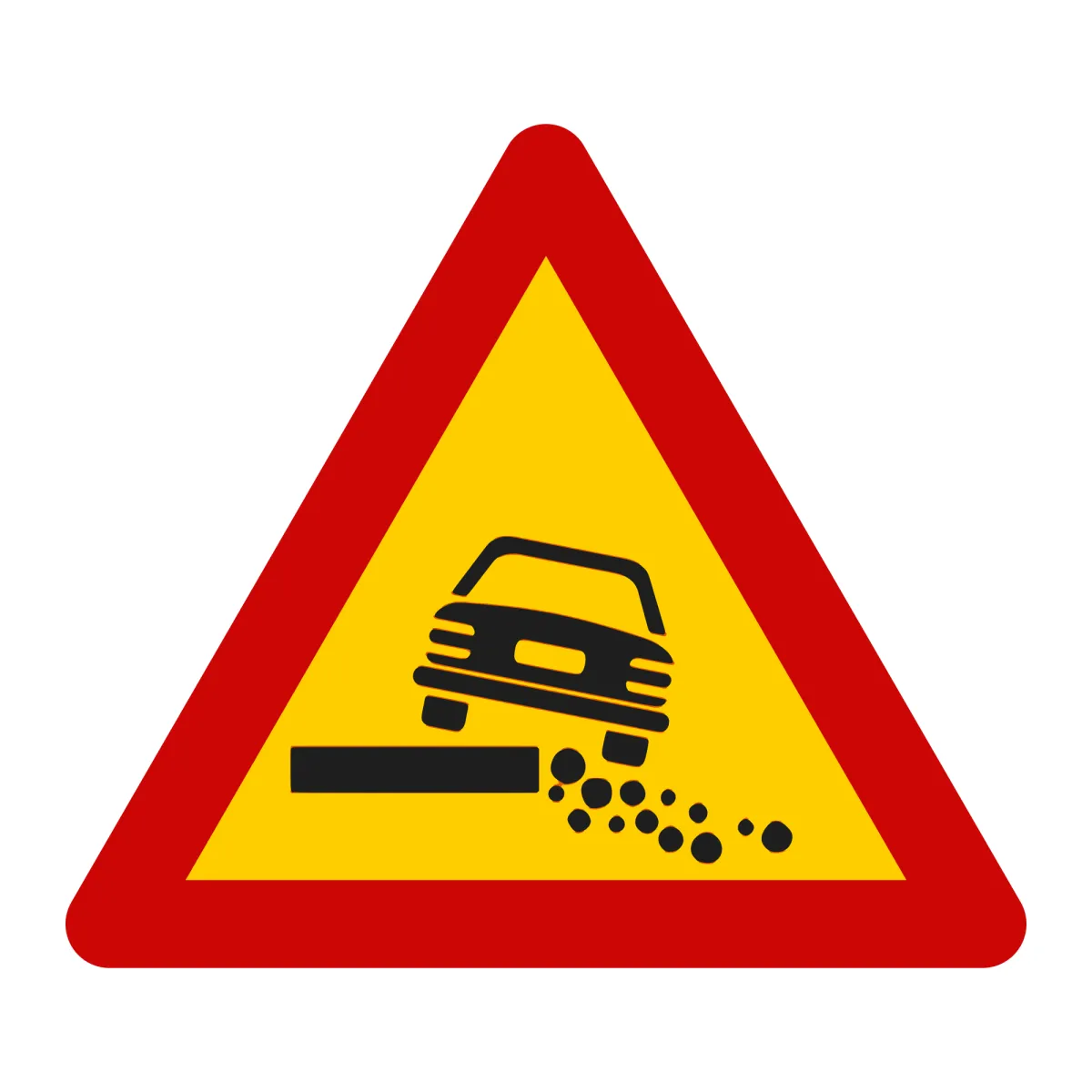 U4 Temporary Sign – Dangerous Shoulder, 70 cm, Class I