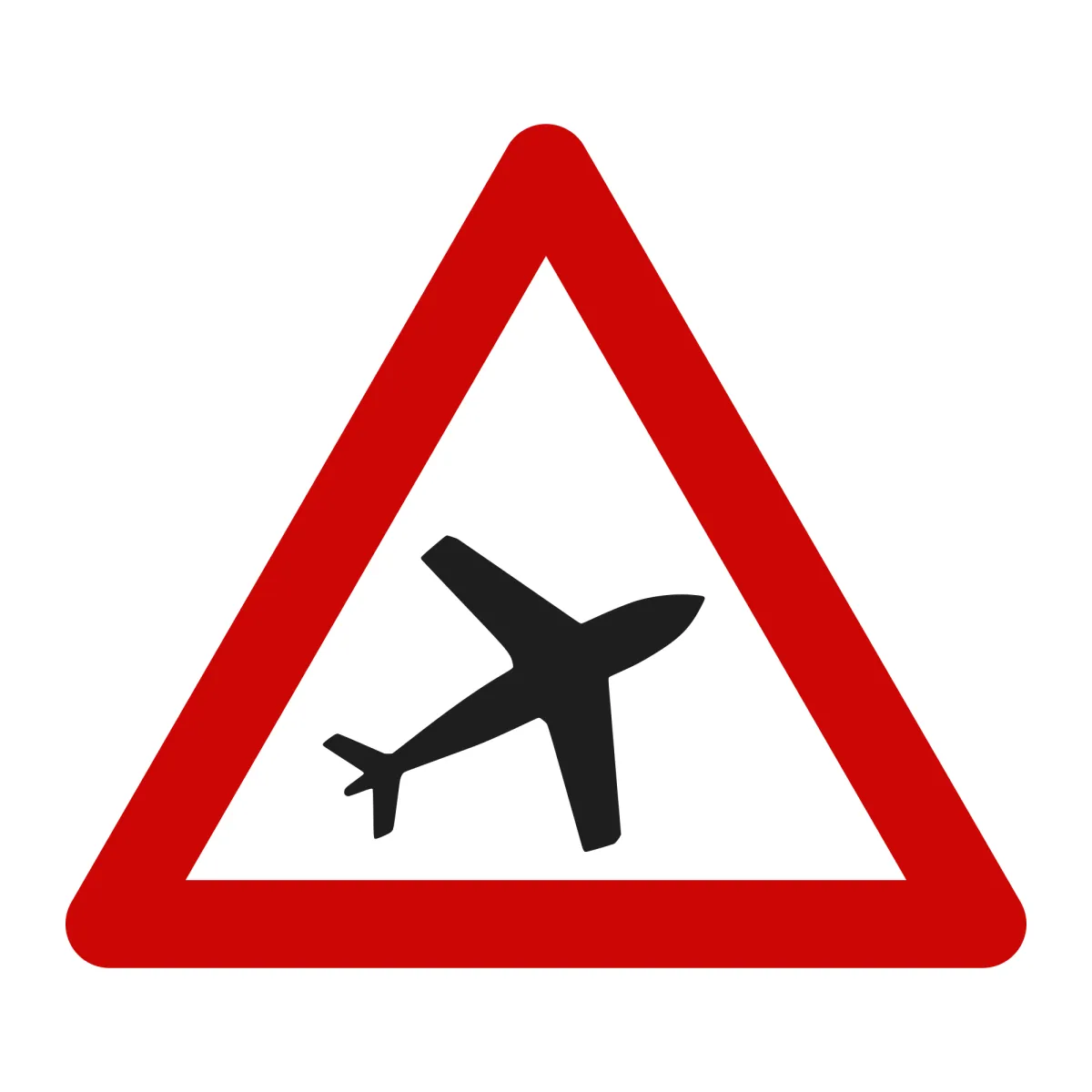 A28 Warning Sign – Low-Flying Aircraft, 70 cm, Class I