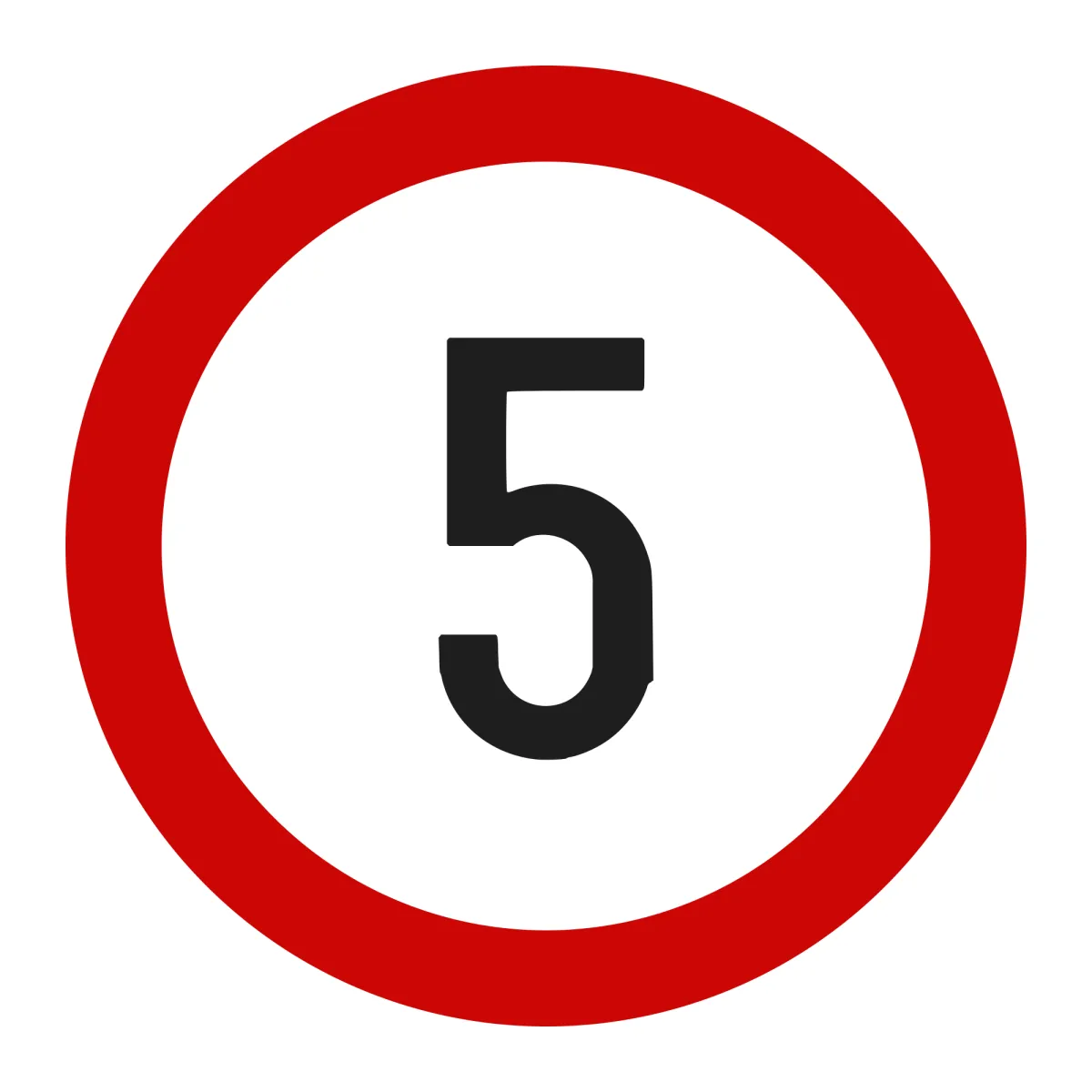 Indicator C27 – Limitare de viteză 5 km/h, Ø60 cm, Clasa I