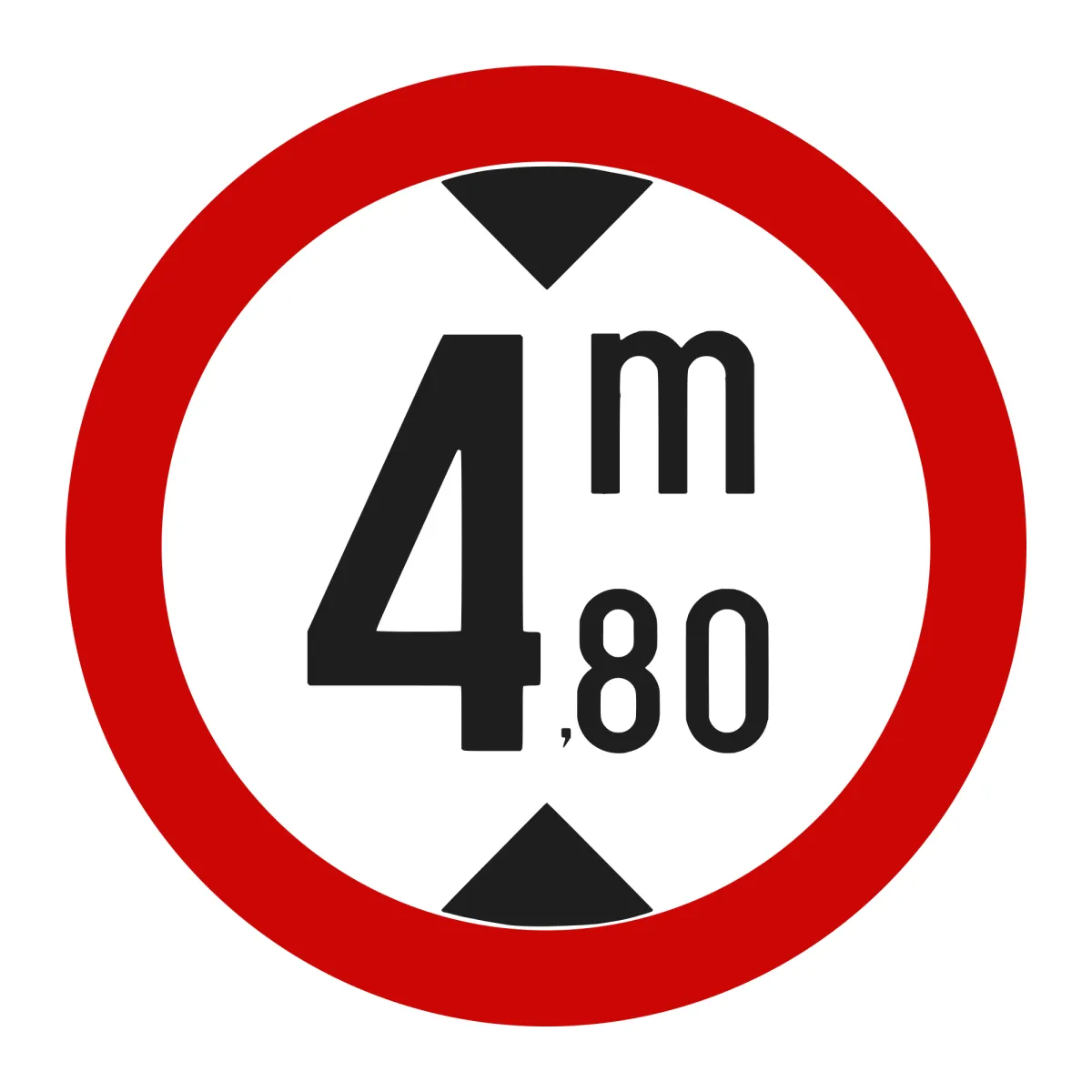 Indicator C17 – Accesul interzis vehiculelor mai înalte de 4,8 m, Ø60 cm, Clasa I