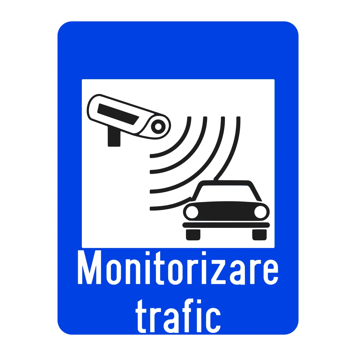 Indicator G68 – Monitorizare trafic, 50x65 cm, Clasa I