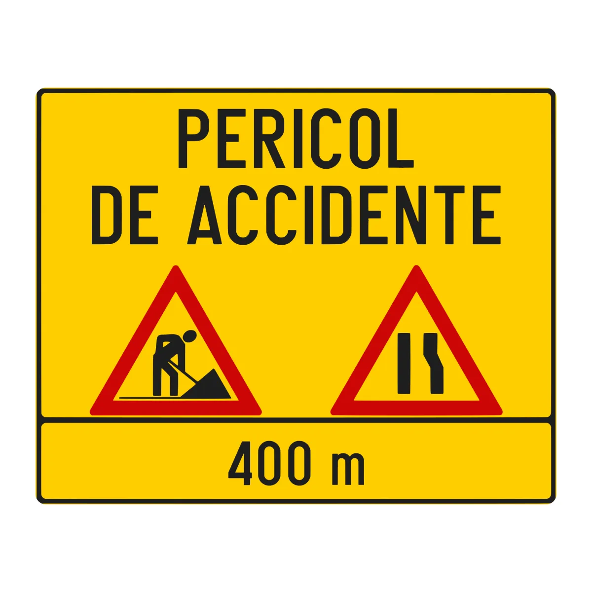 Indicator U33 – Presemnalizarea unui sector cu circulație alternantă (dreapta), 150x120 cm, Clasa II