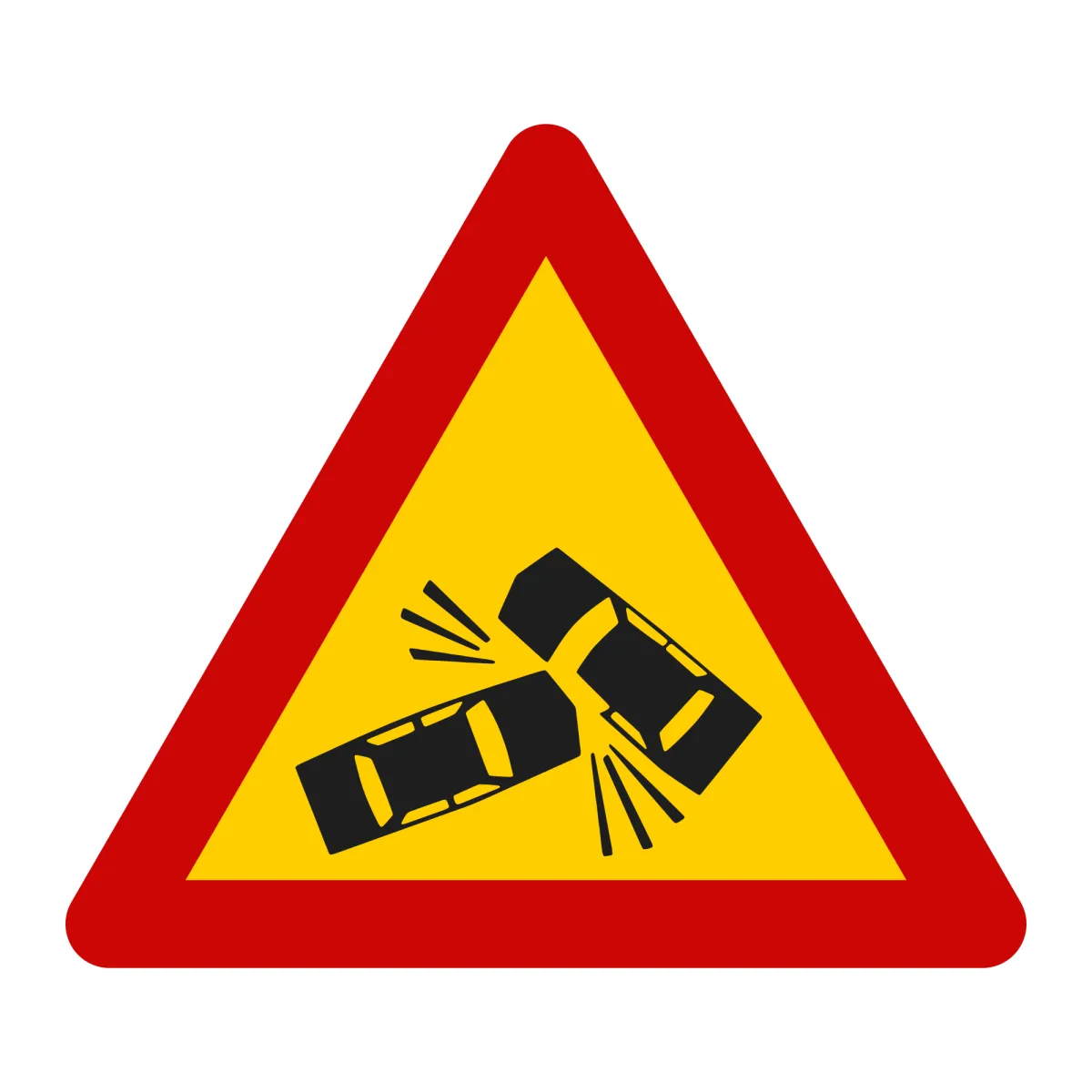 U39 Temporary Sign – Road Accident, 70 cm, Class I