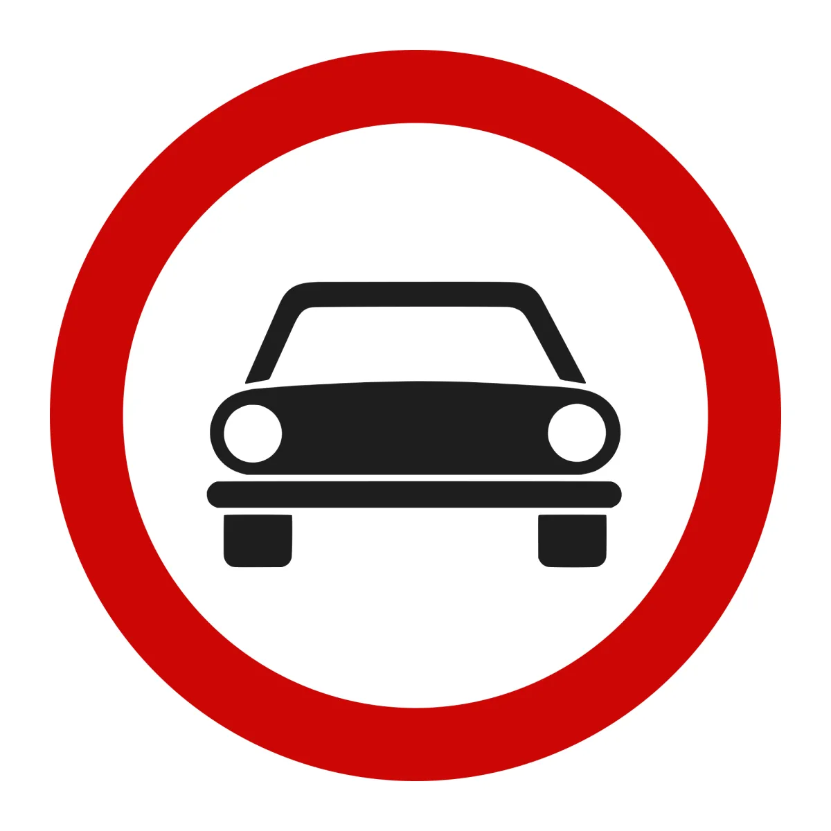 Indicator C3 – Accesul interzis autovehiculelor, cu excepția motocicletelor fără ataș și mopedelor, Ø60 cm, Clasa I