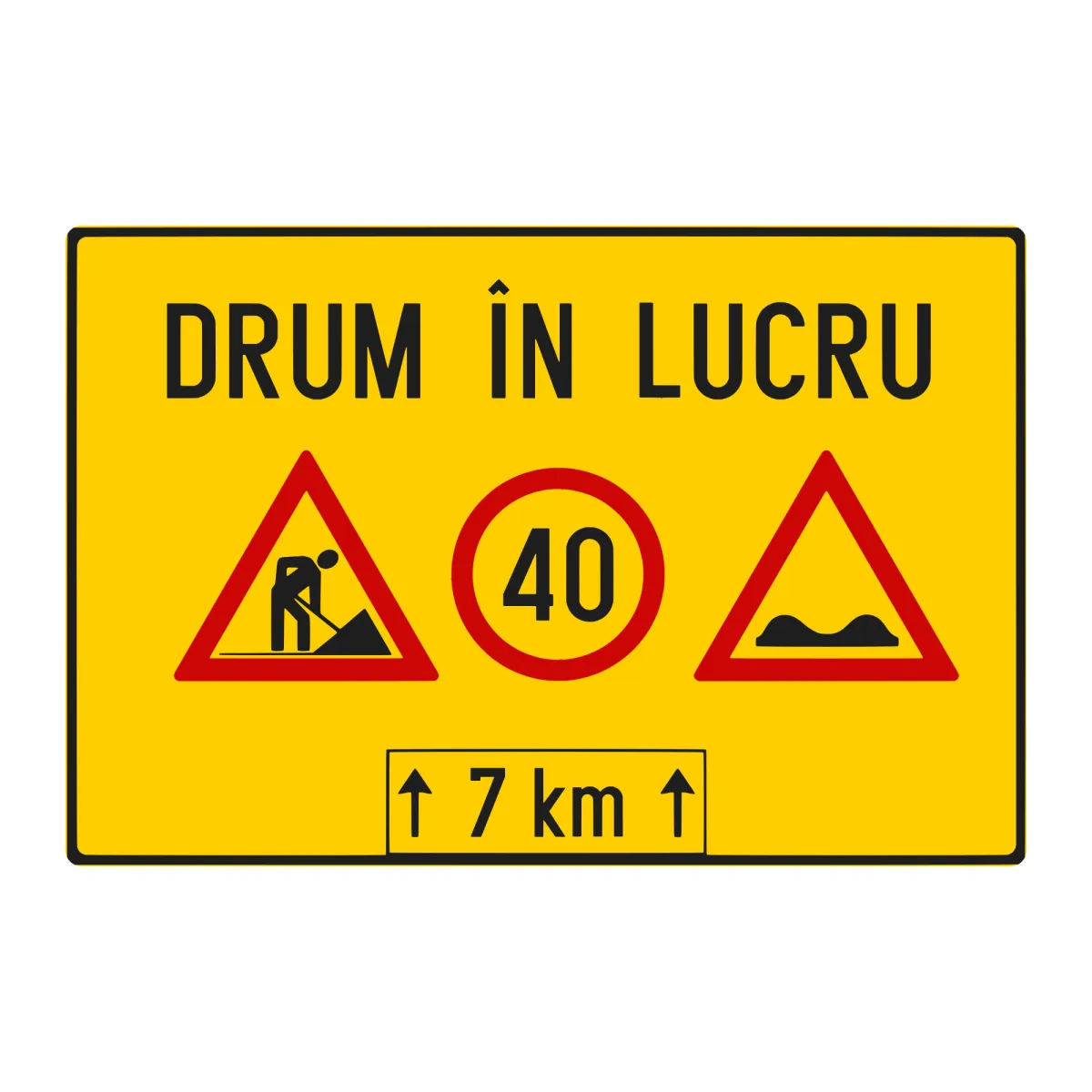 U32 Temporary Sign – Series of Work Sites, 180x120 cm, Class II