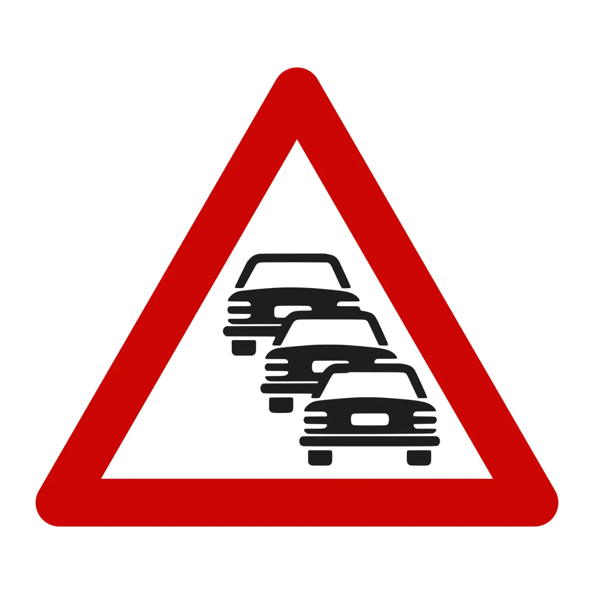 A13 Warning Sign – Congested Road, 70 cm, Class I